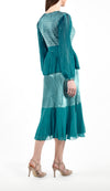 Color block Peplum Dress