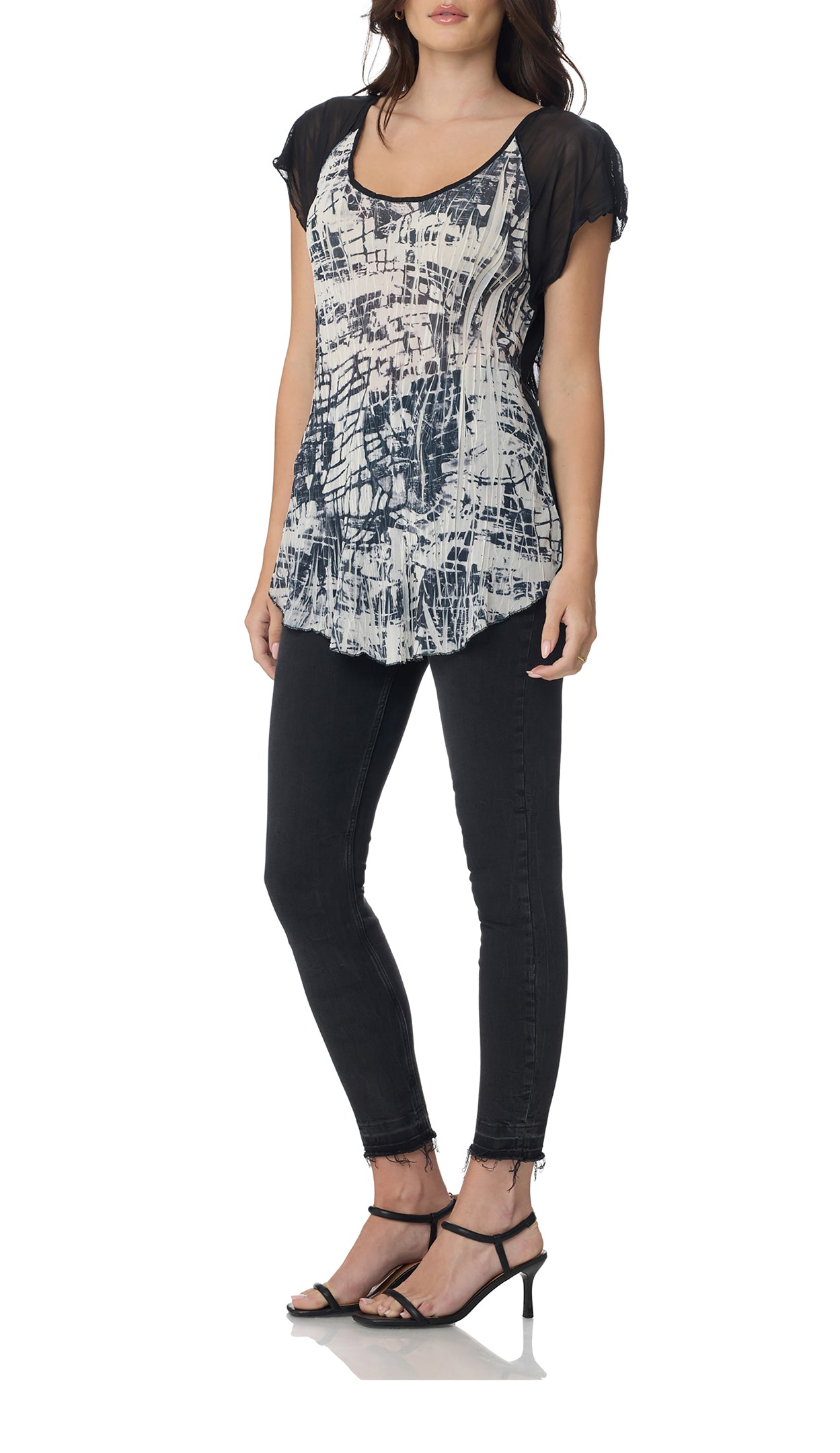 Color Block Print Blouse