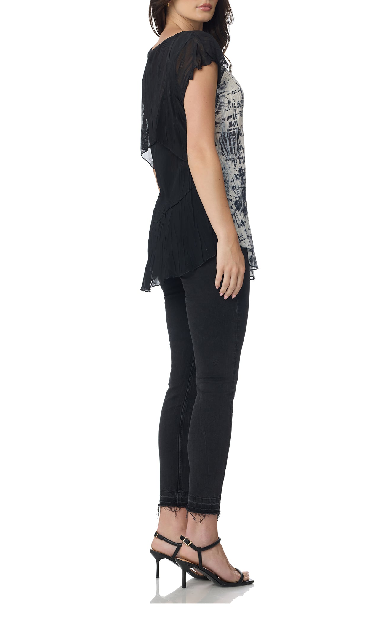 Color Block Print Blouse