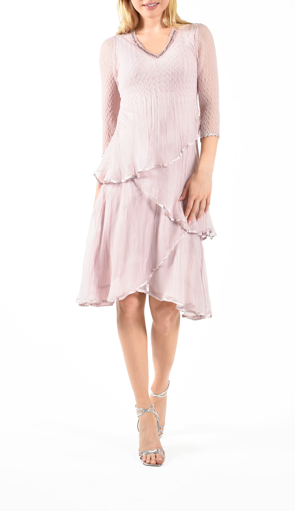 V-Neck Layered Dress