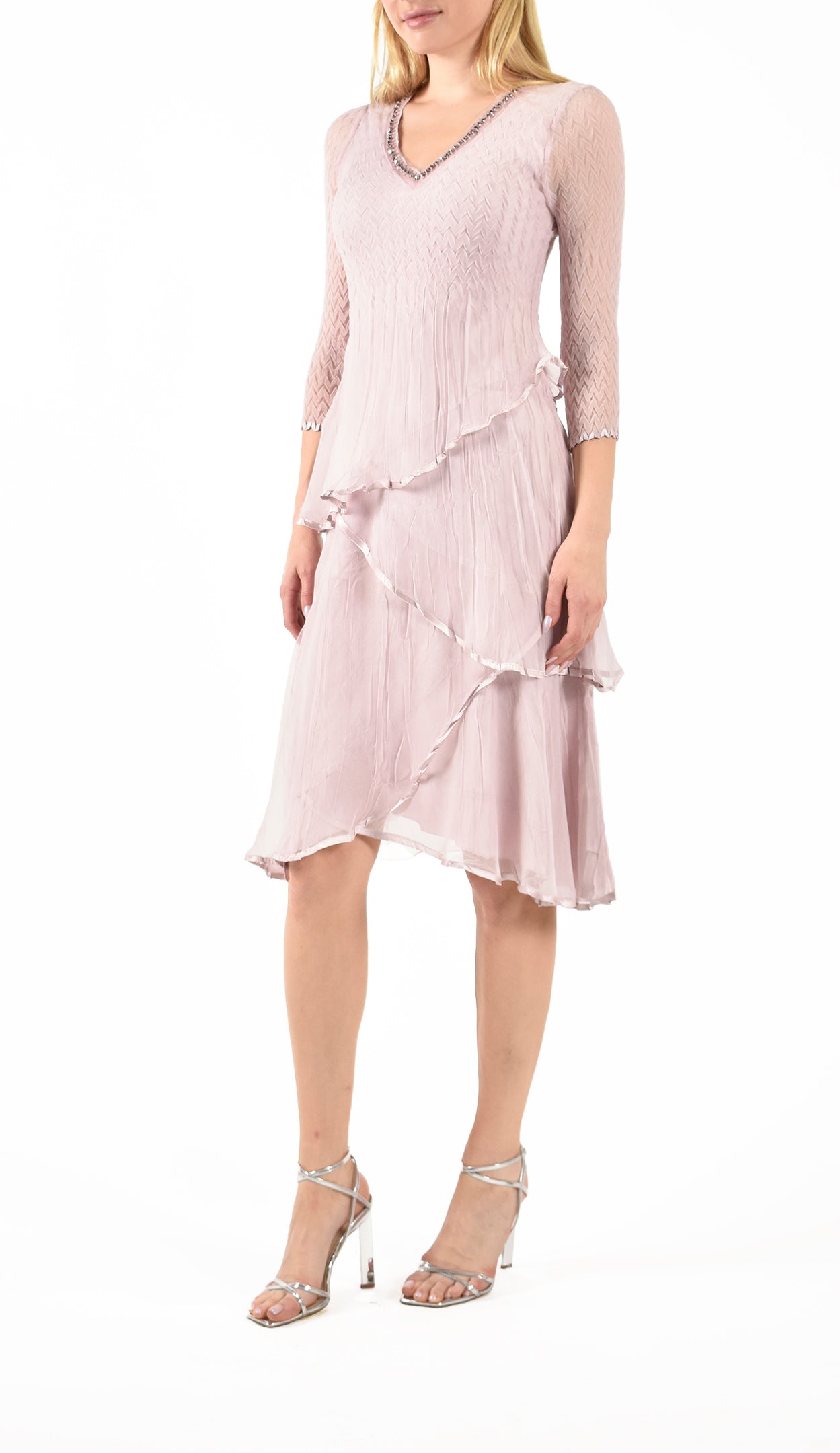 V-Neck Layered Dress