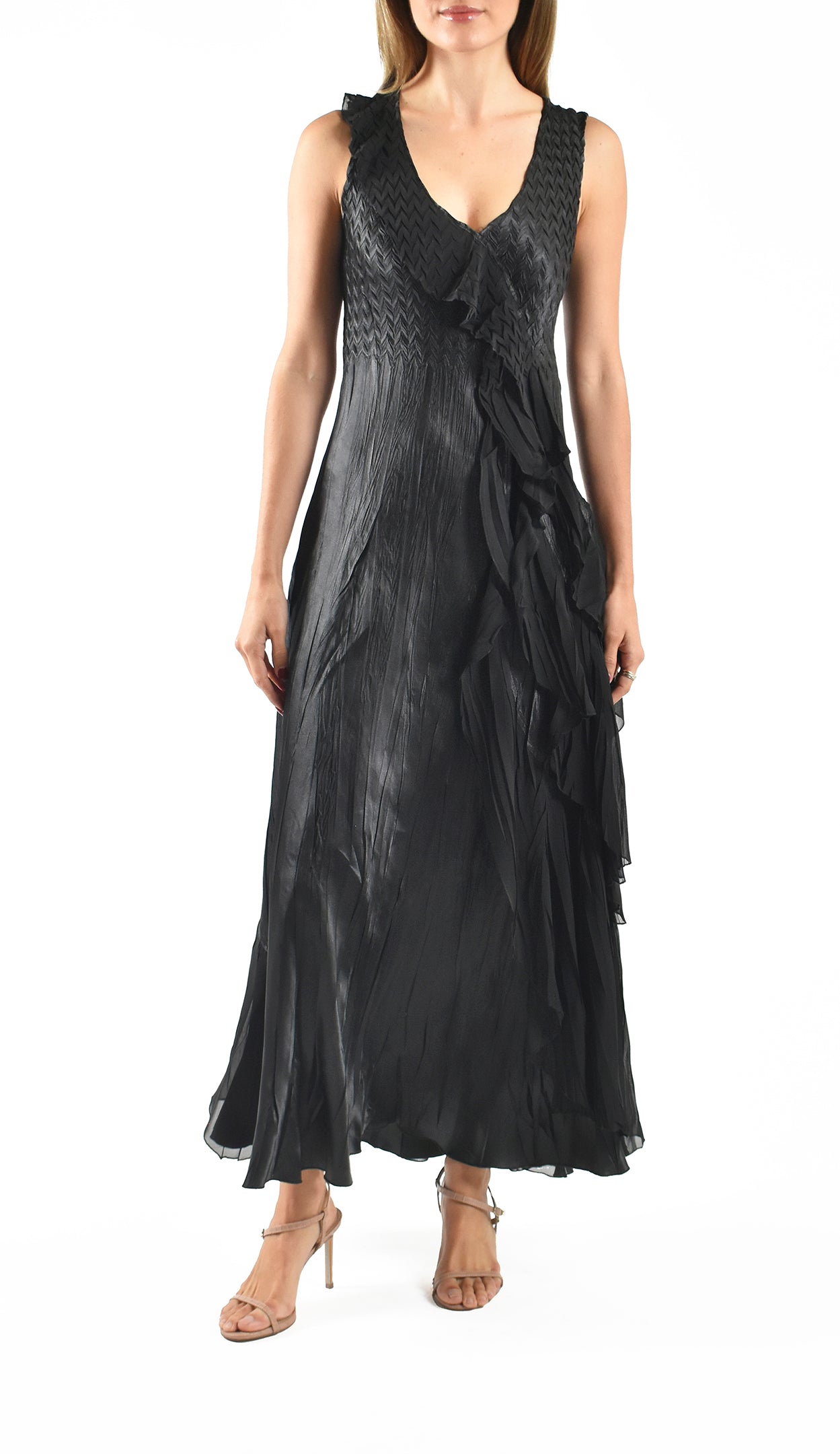 Ruffle Trimmed Gown