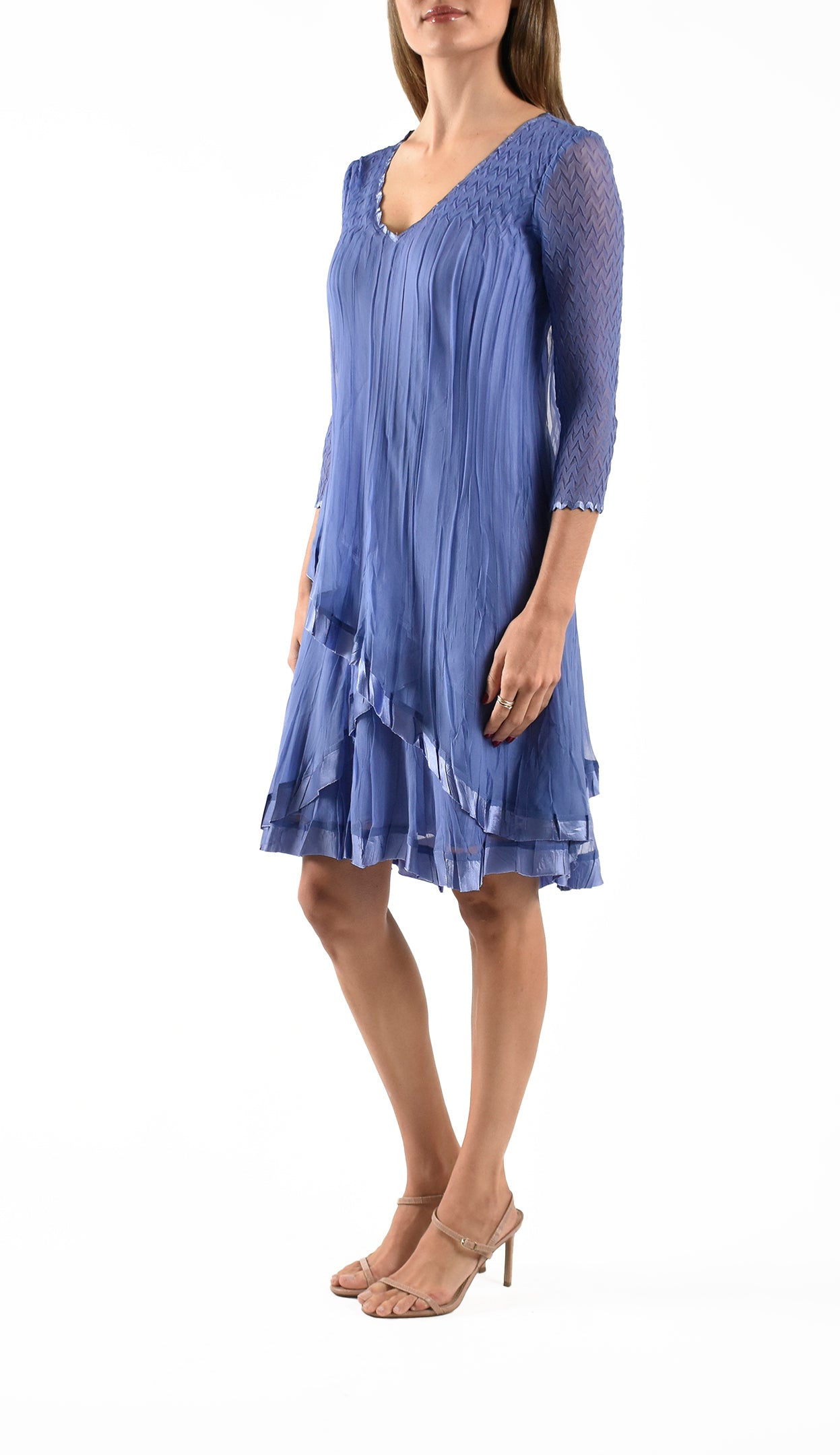 3/4 Sleeve Layered Dress