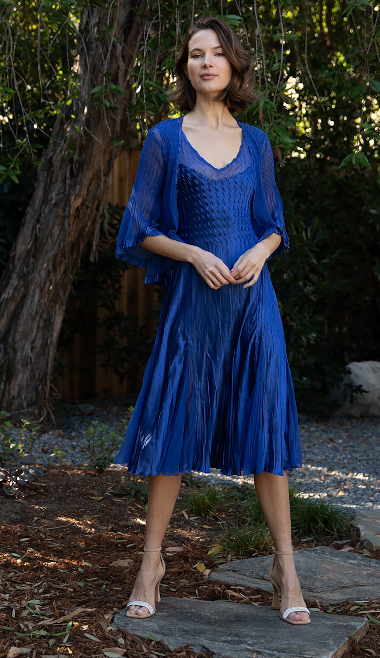 Tulip Sleeve Jacket Dress Set