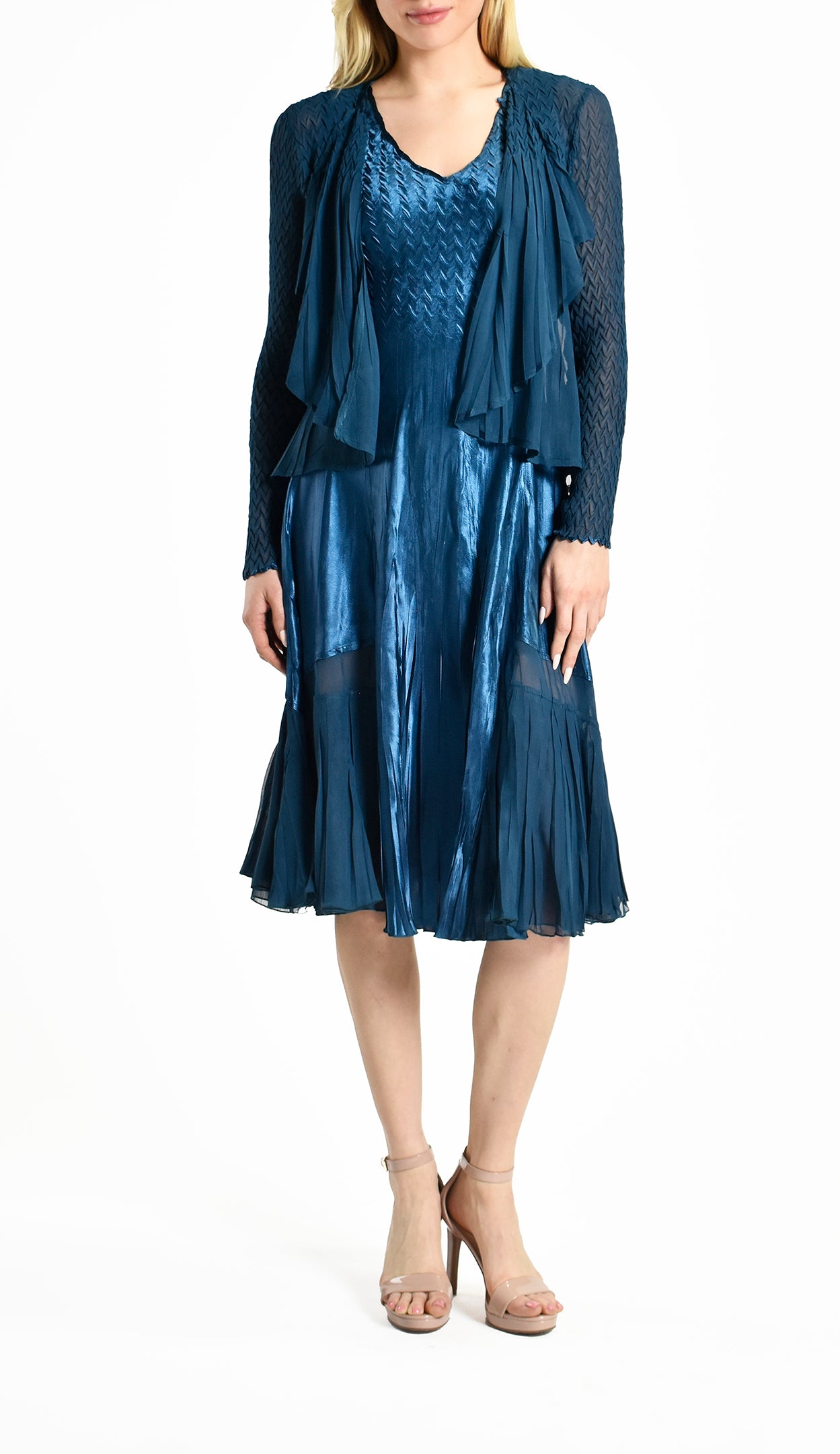Blazer Pc Dress And Jacket Set Komarov Sleeveless Charmeuse Chiffon Cocktail Dress With Jacket Blazer Pc Dress And Jacket Set Komarov Sleeveless Charmeuse Chiffon Cocktail Dress With Jacket
