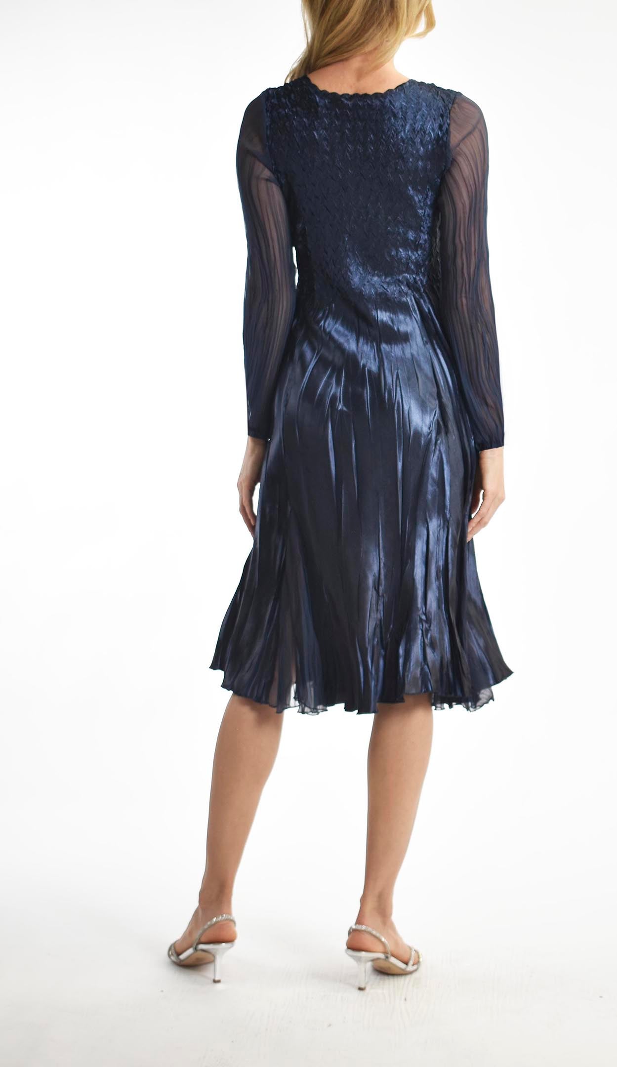 V neck Charmuse Dress