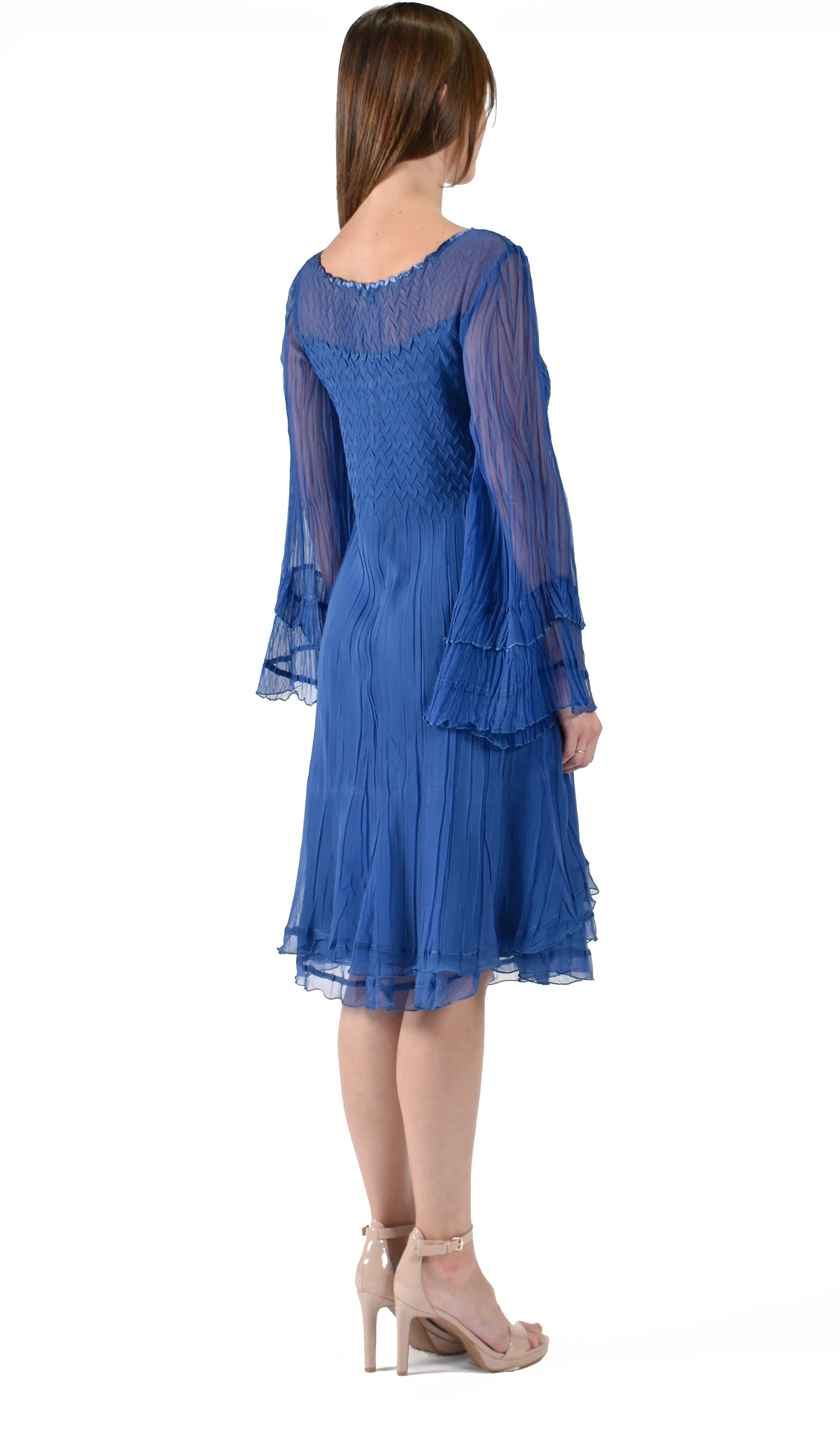 Chiffon Layered A Line Keyhole Dress