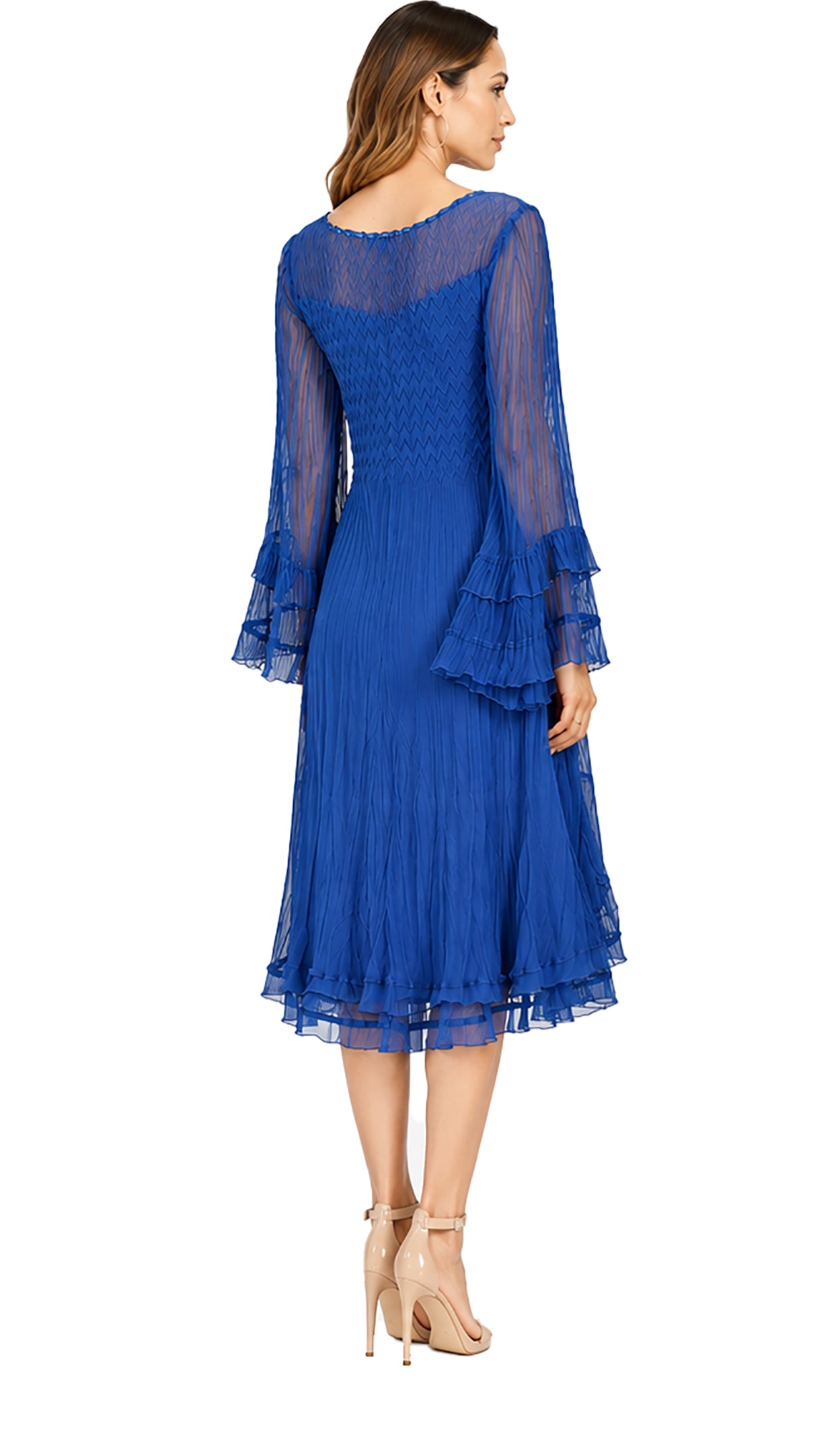 Chiffon Layered A Line Keyhole Dress