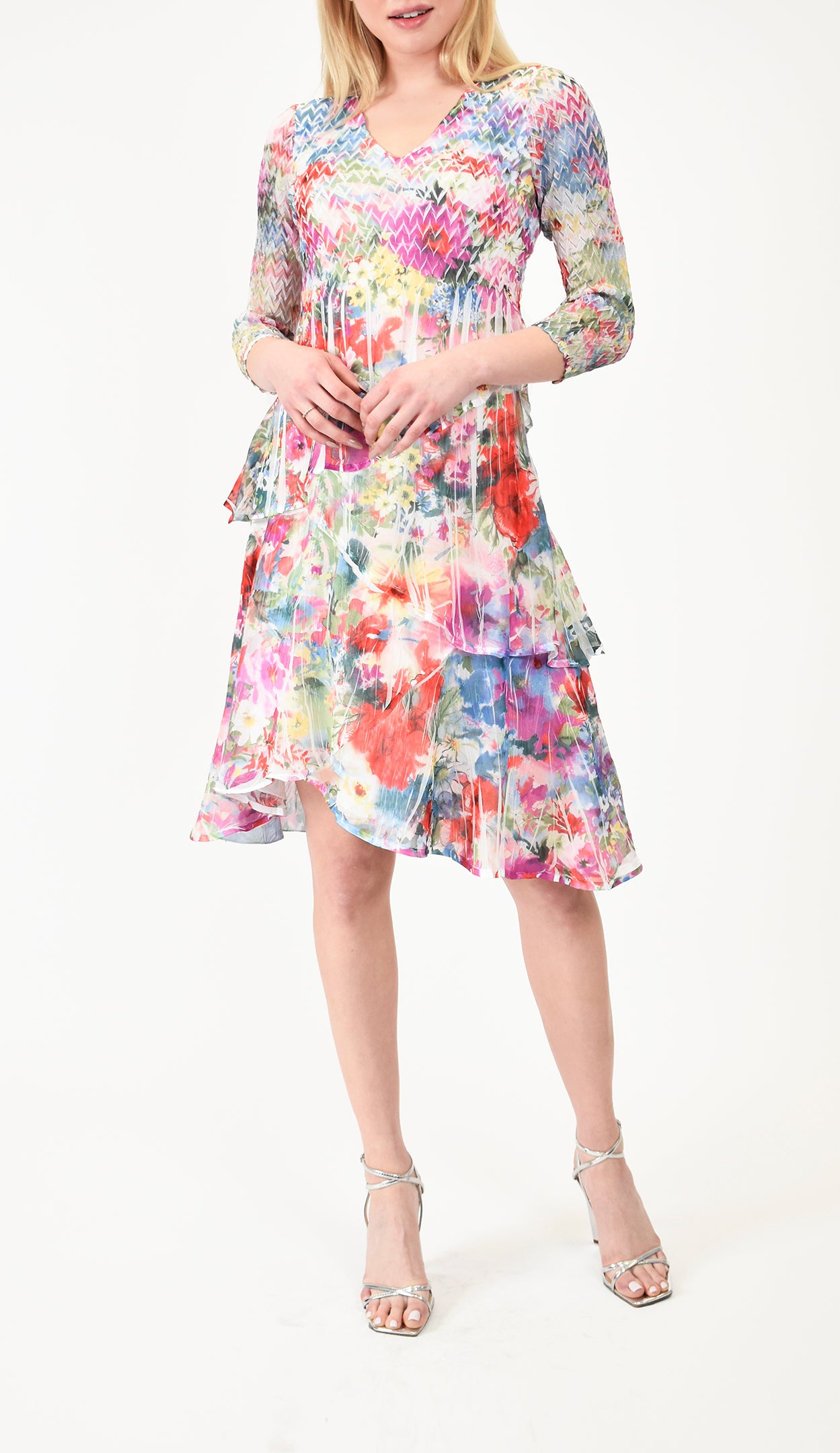 V-Neck Layered Dress