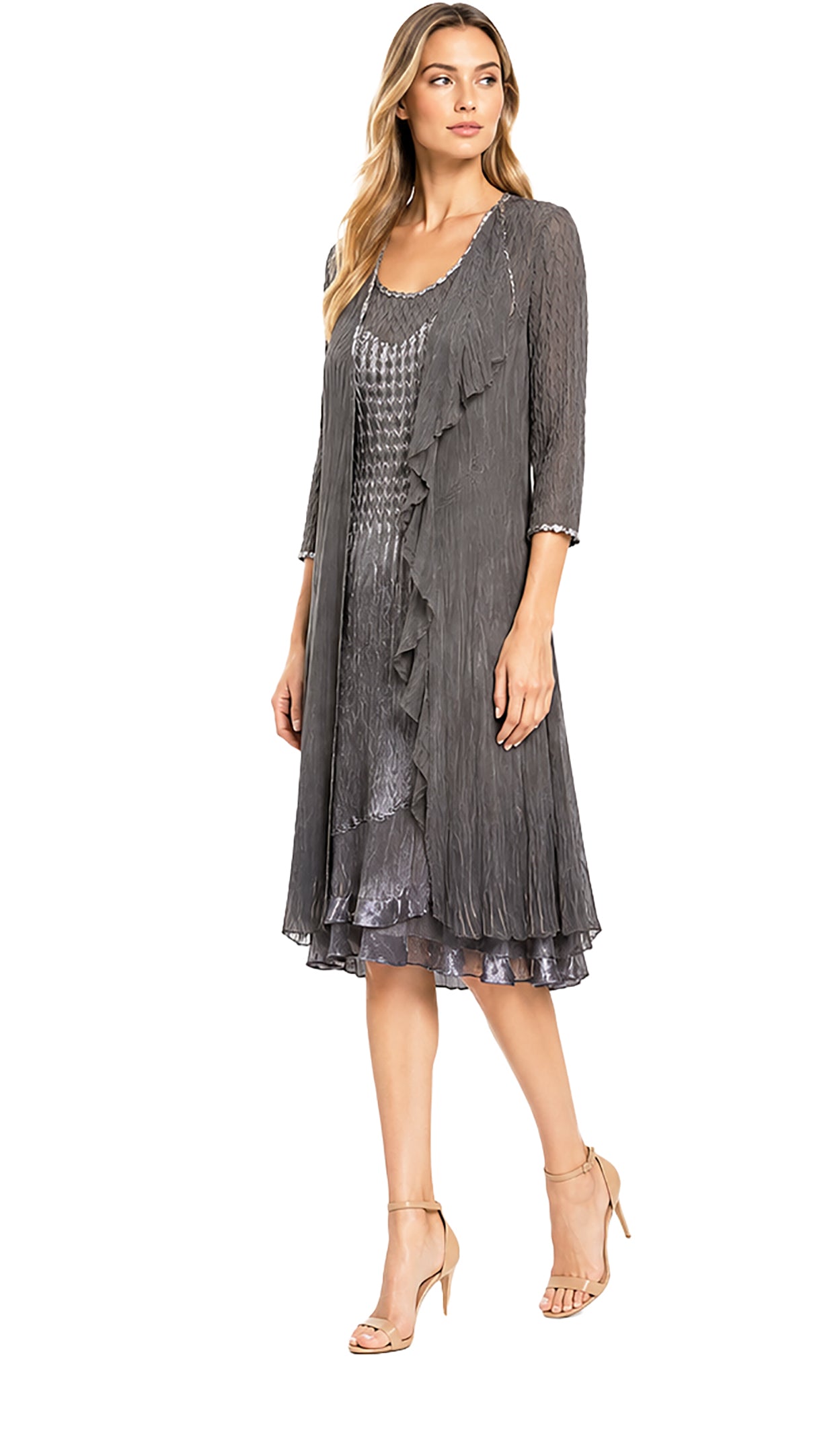 2PC Dress/ Cascade Jacket Set