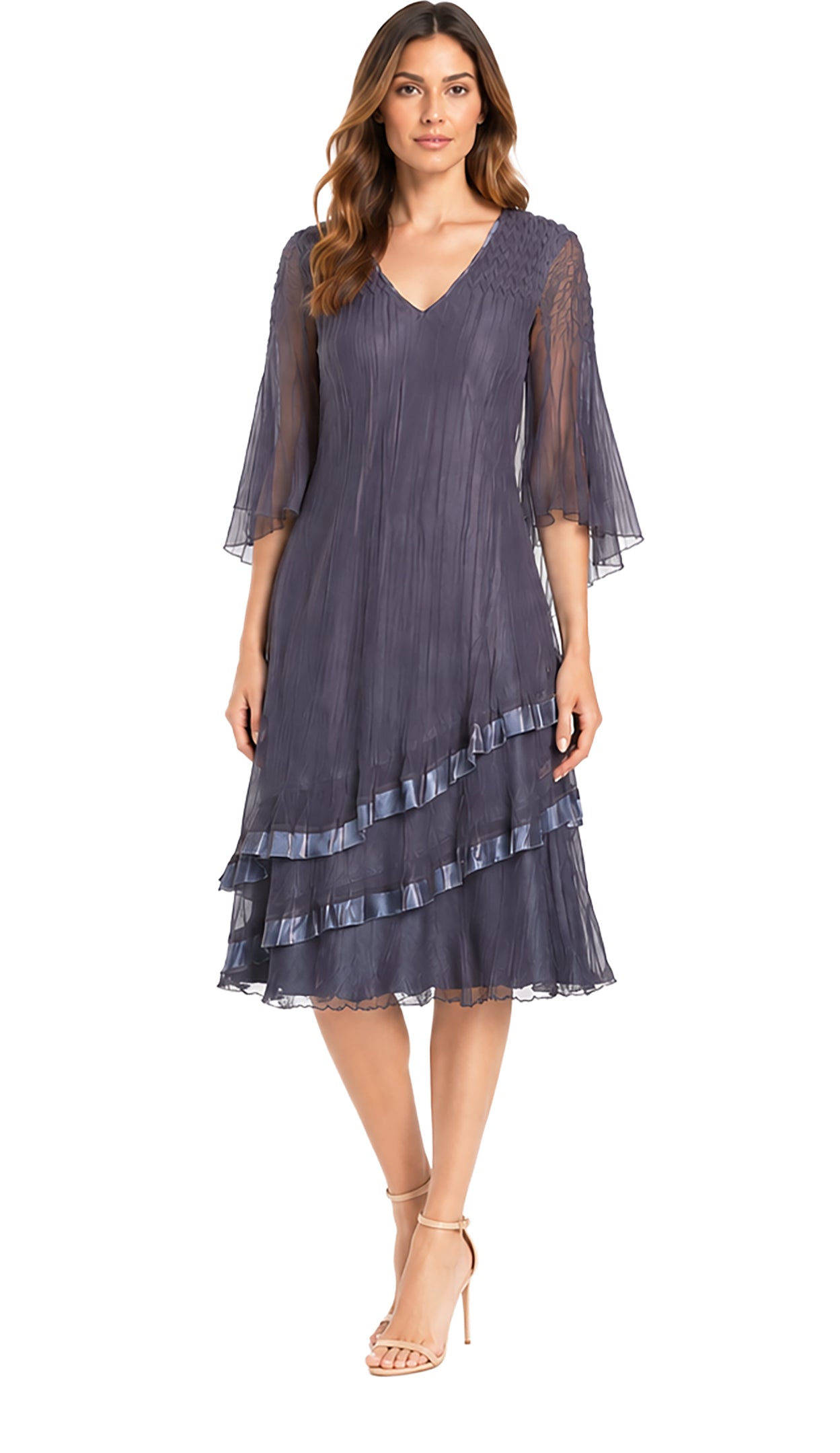 Tiered Caplette Dress