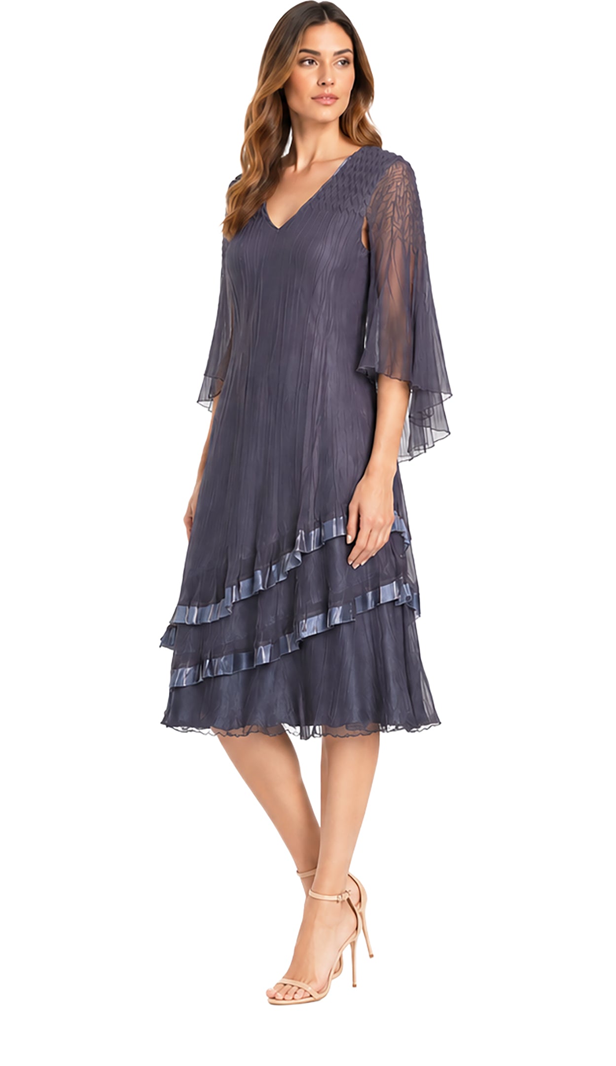 Tiered Caplette Dress