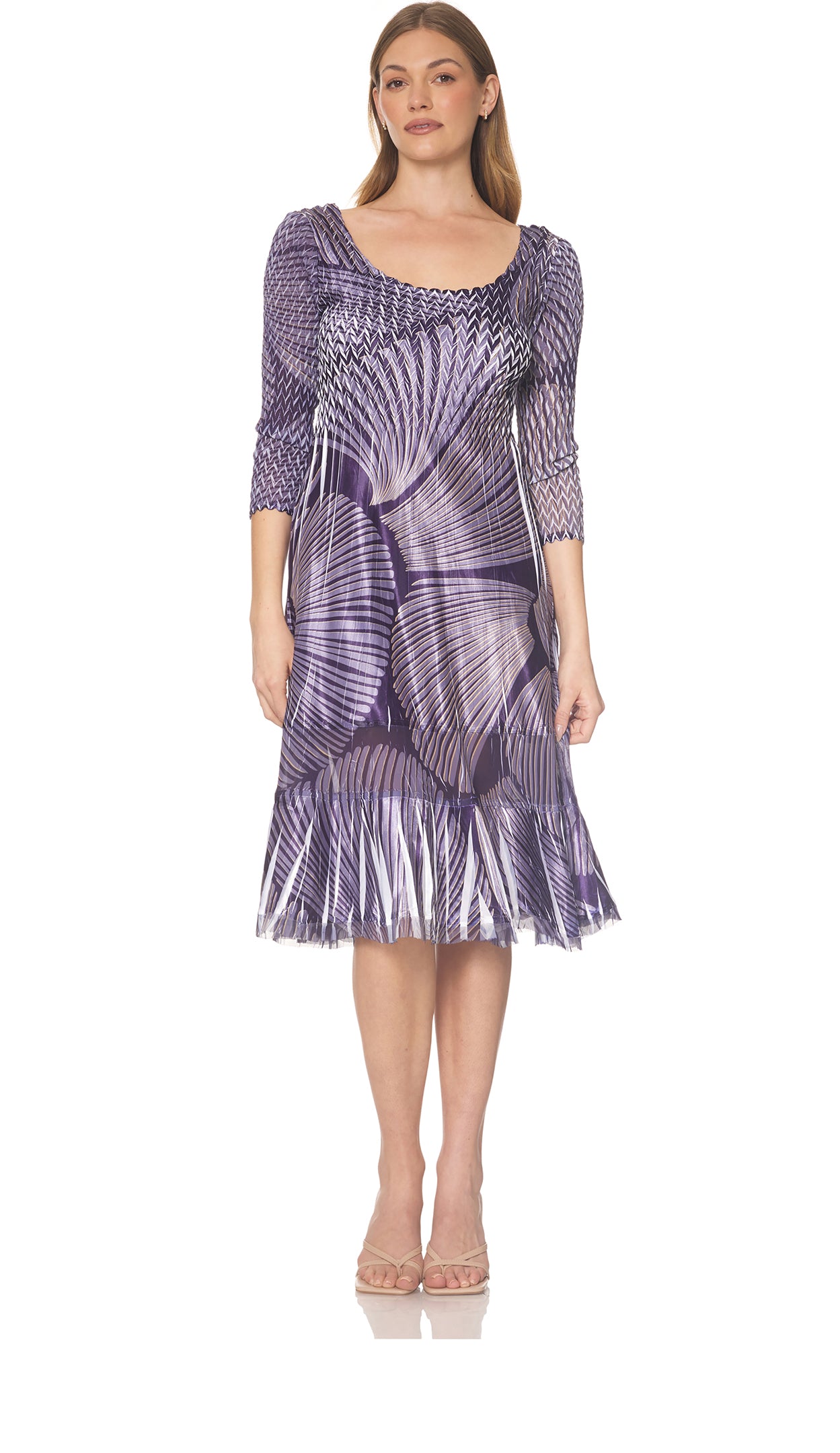 3/4 Sleeve Charmeuse Dress