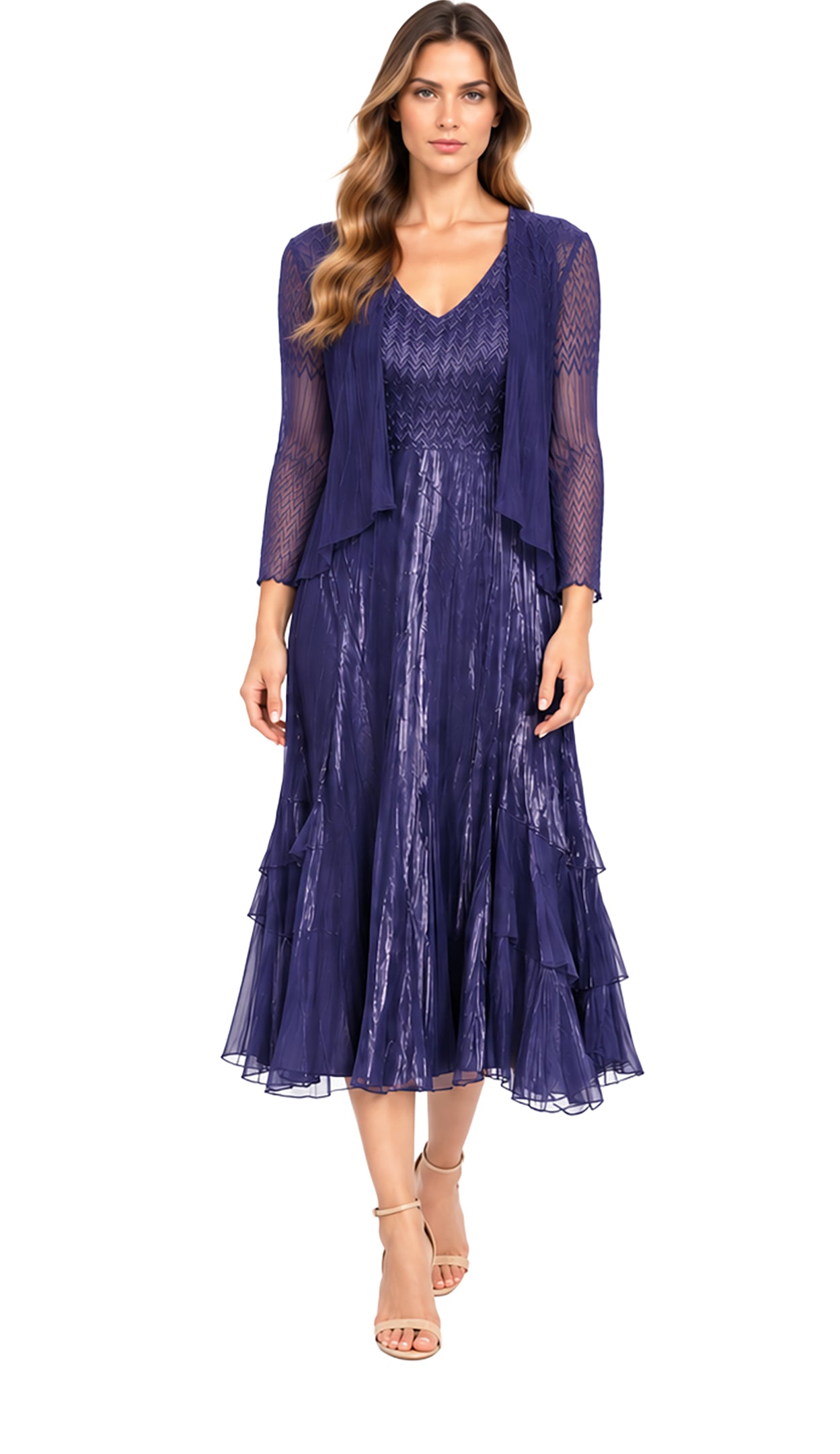 2Pc Dress and Jacket Set
