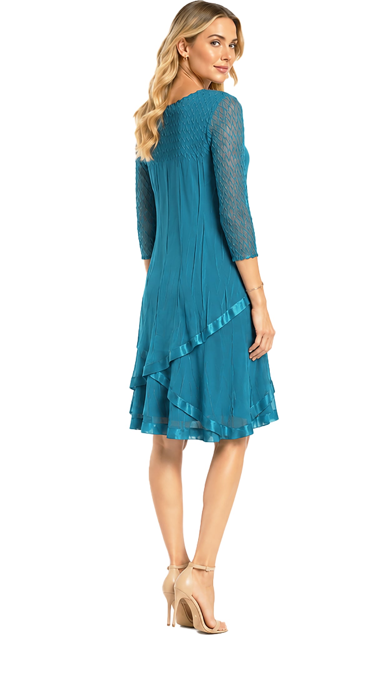 3/4 Sleeve Layered Dress