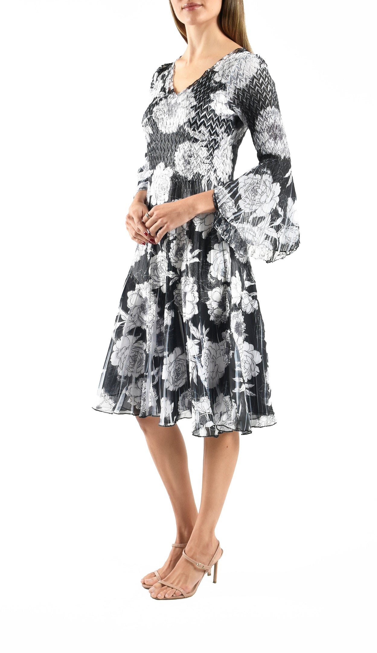 Bell Sleeve Short Dress