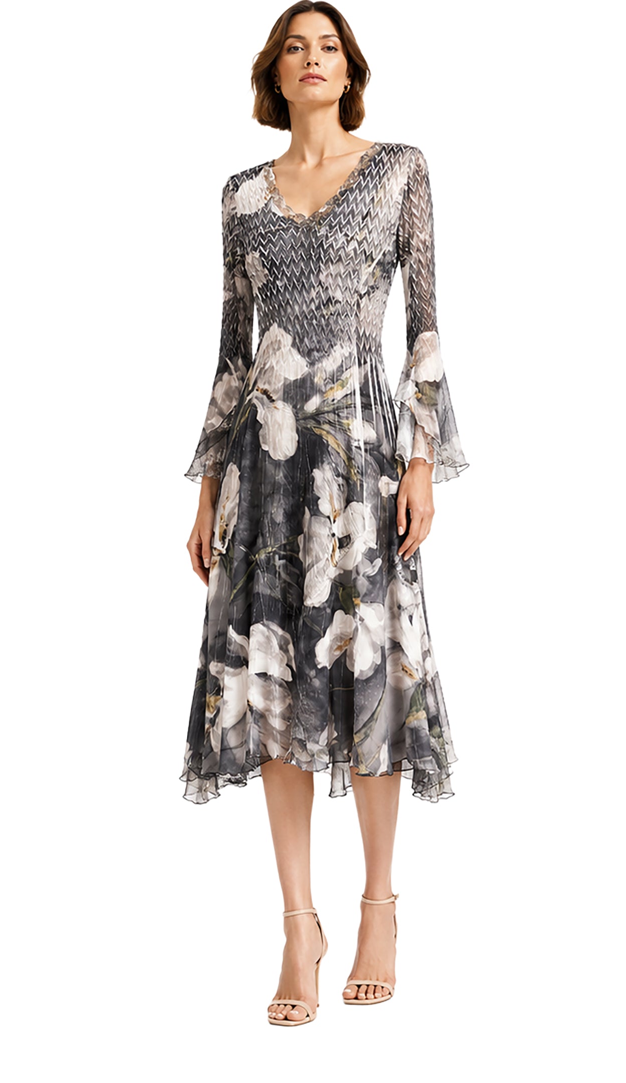 Bell Sleeve Short Dress
