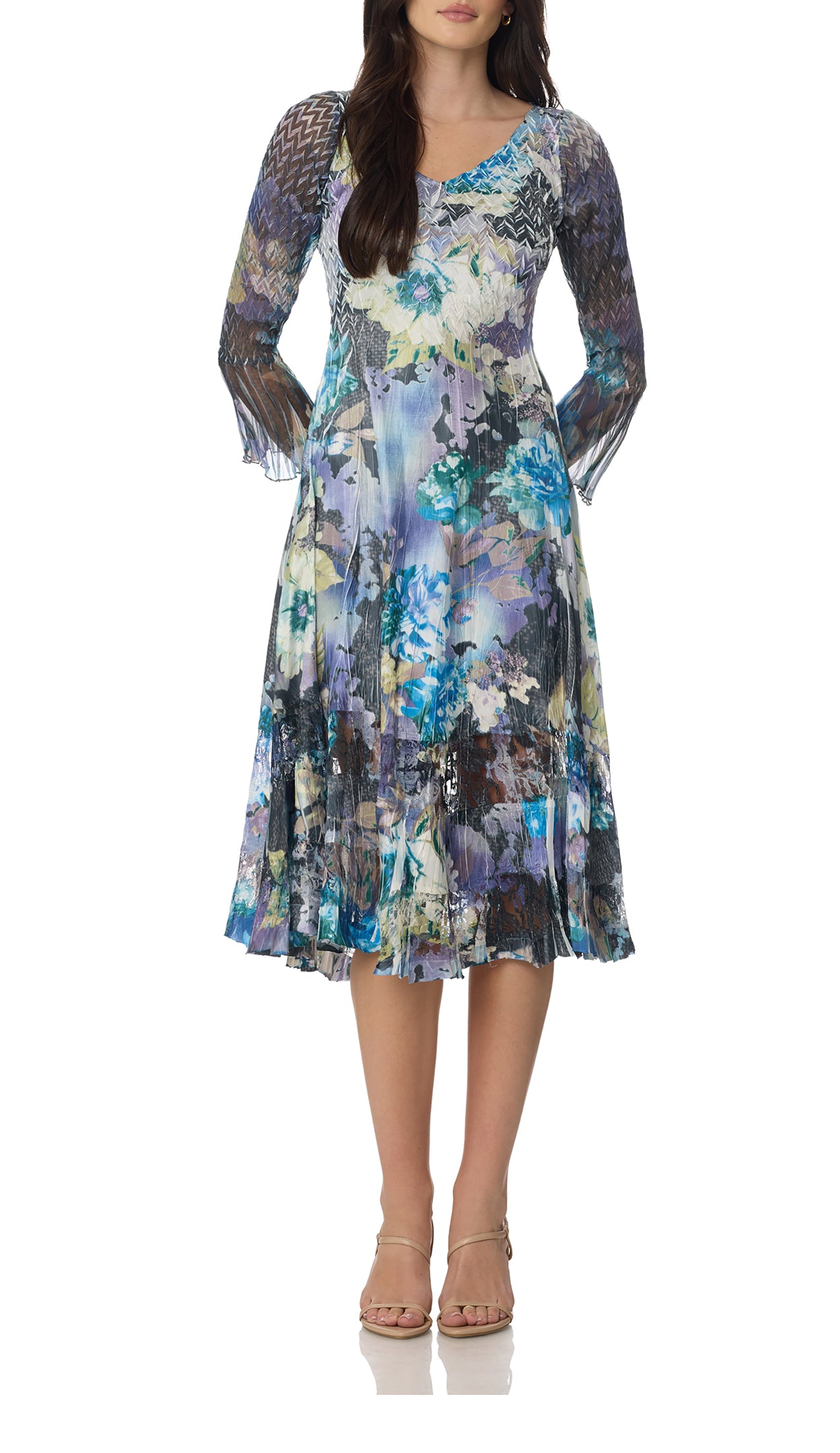 Slit Shoulder Key Hole Dress