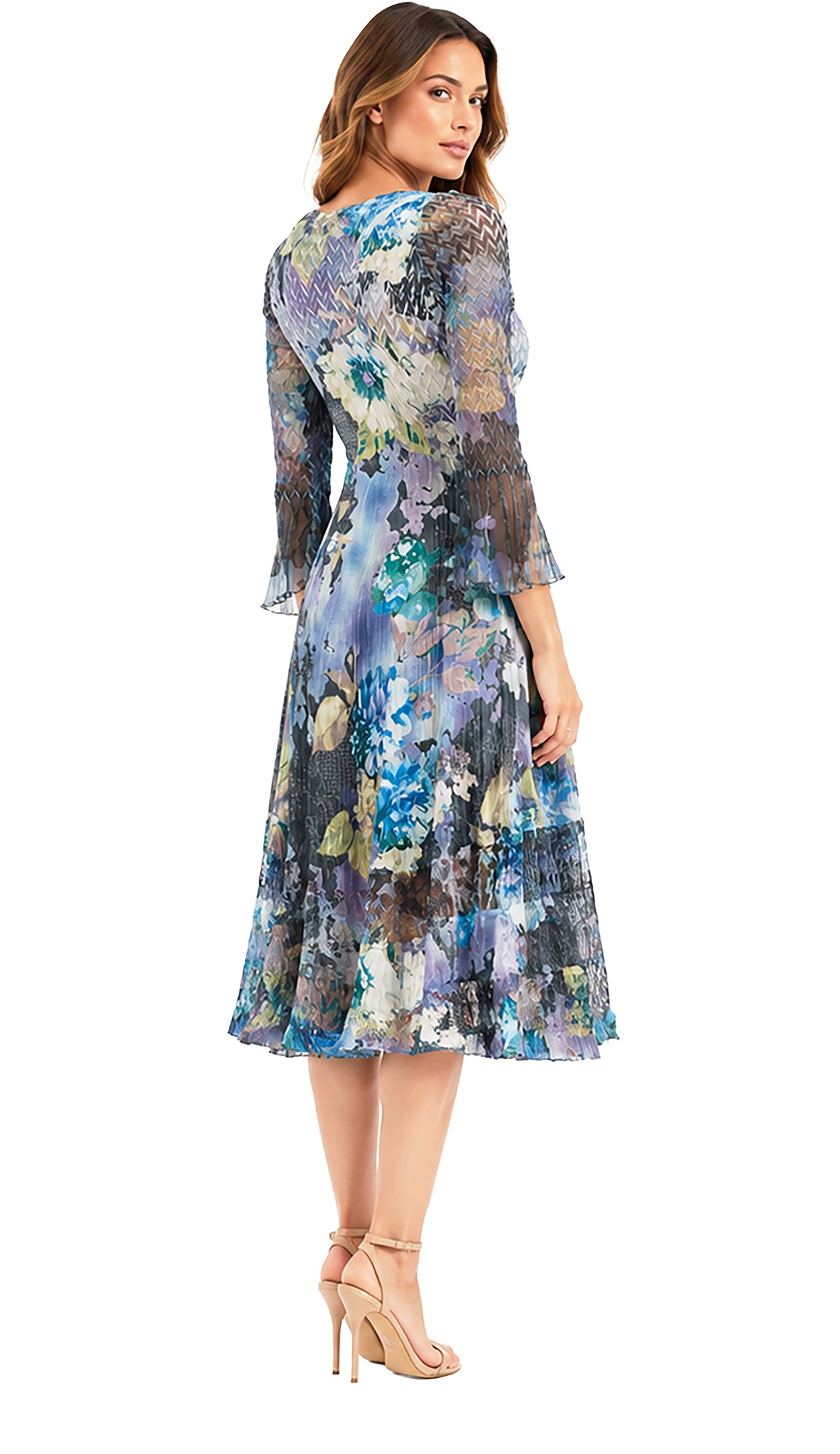 Slit Shoulder Key Hole Dress