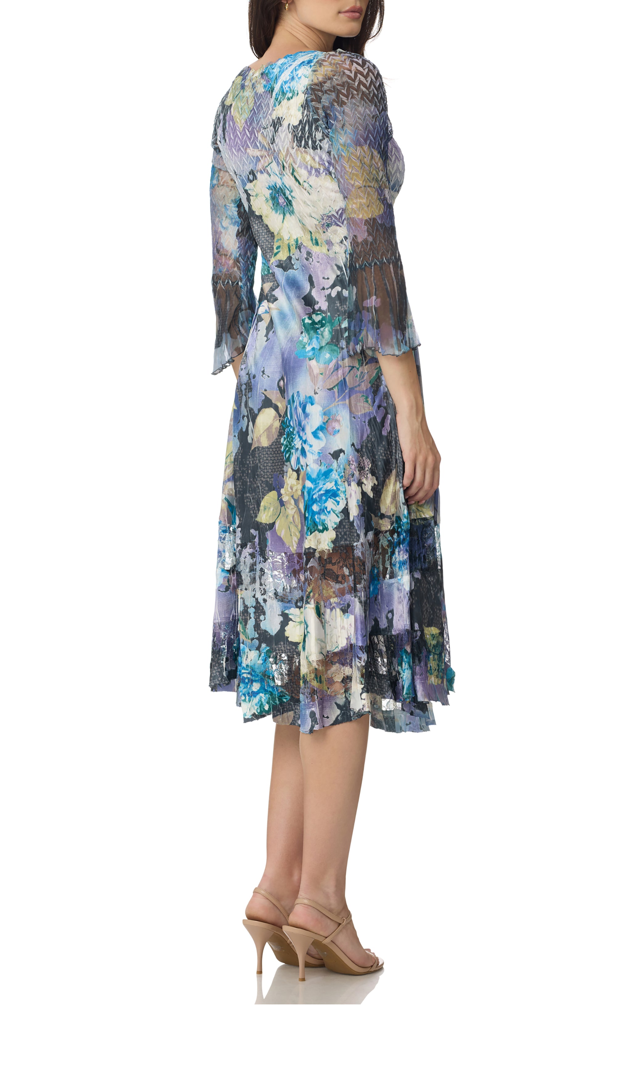 Slit Shoulder Key Hole Dress