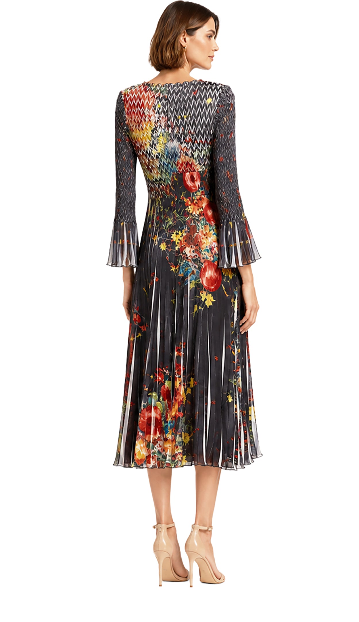 Key Hole Neck Knee Length Dress
