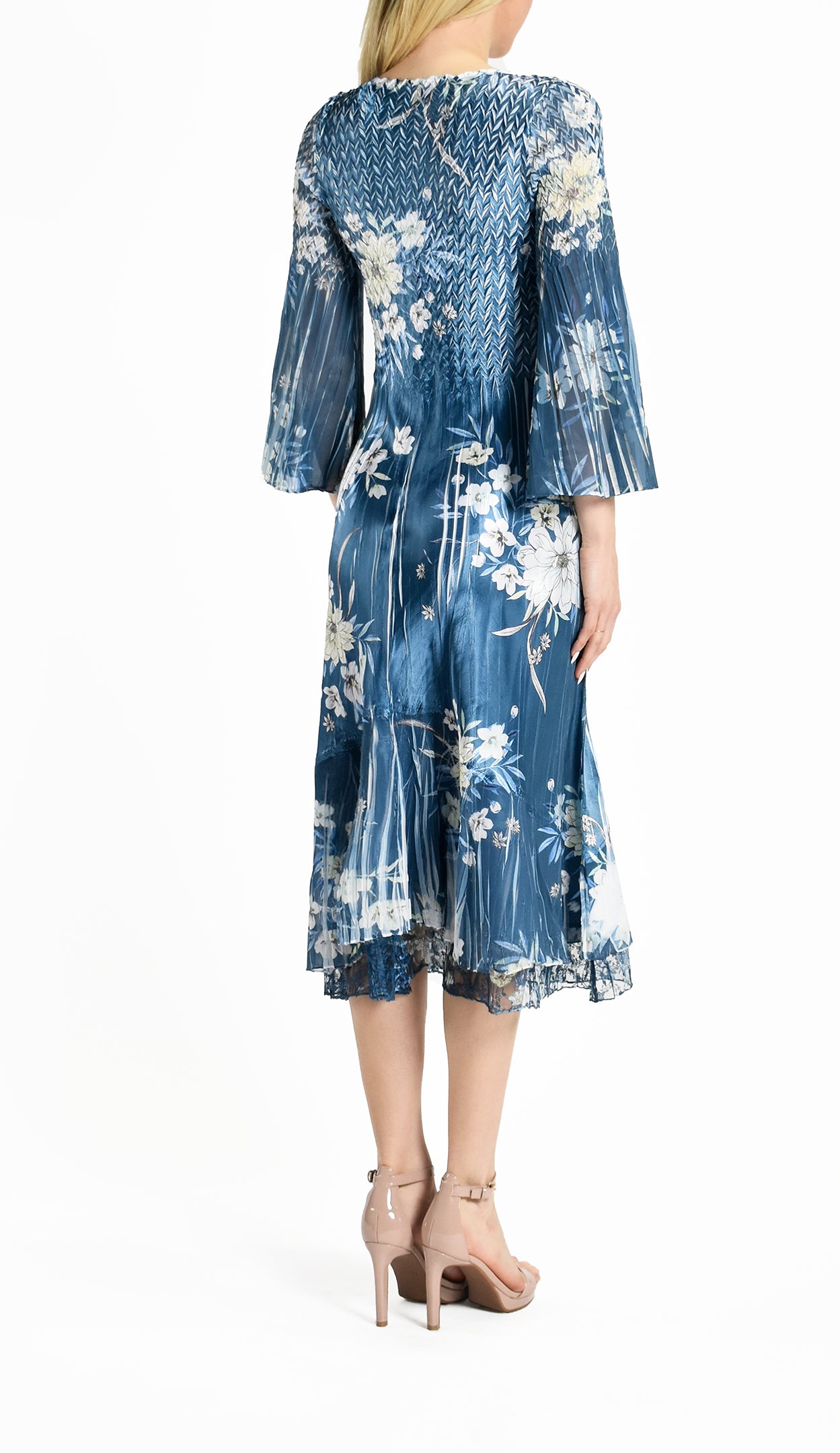 Wide Sleeve Chiffon Dress