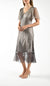 Flutter Sleeve Charmeuse Dress
