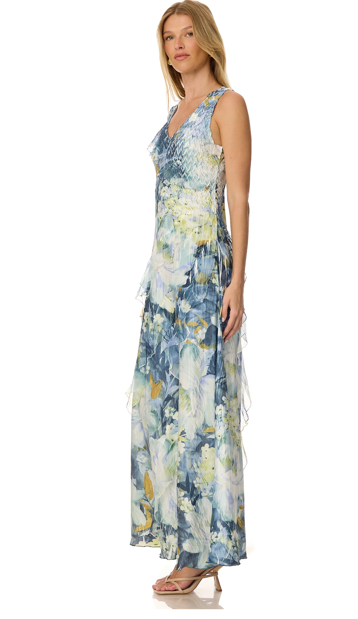 Ruffle Detail Long Dress