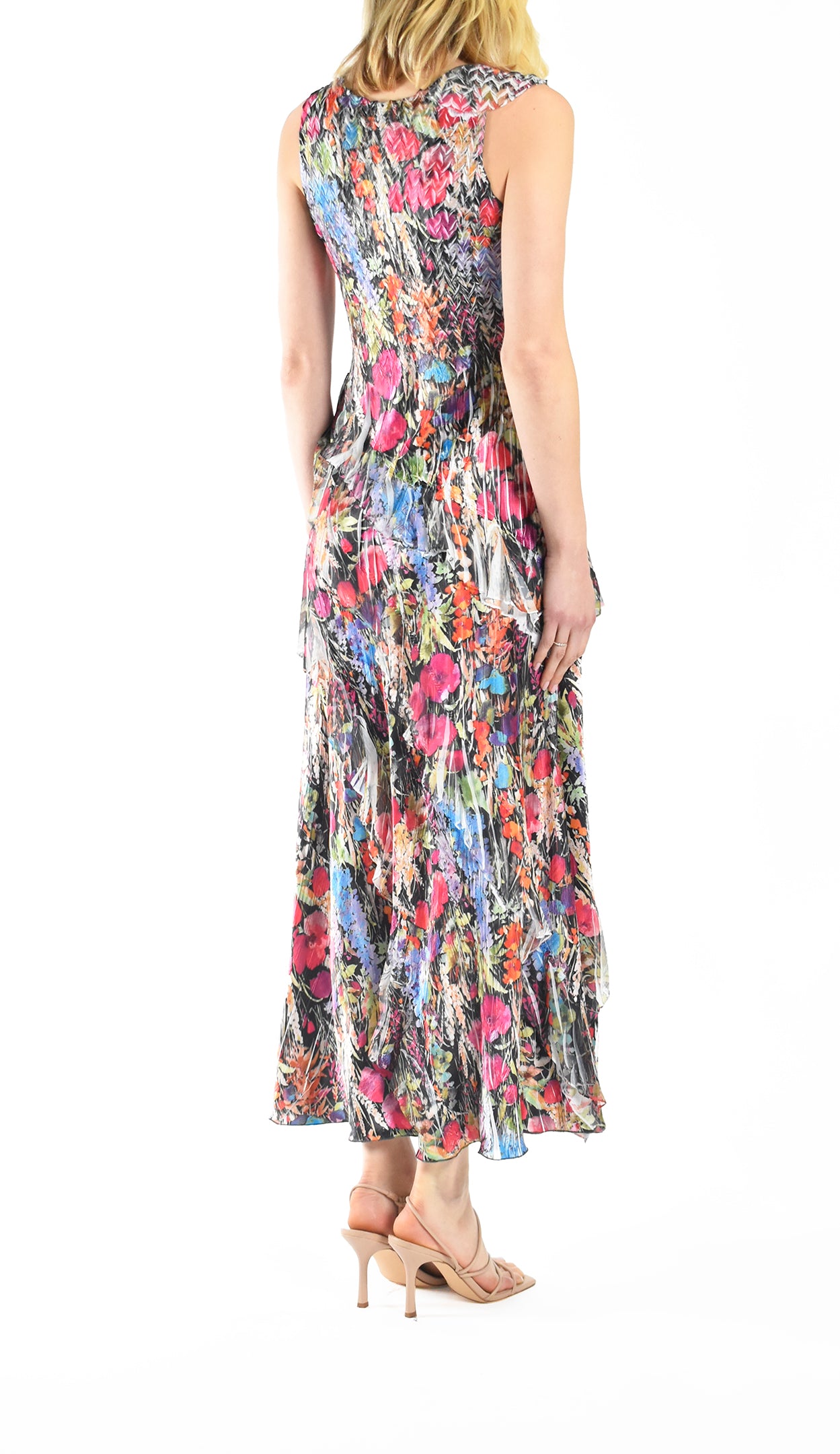 Sleeveless Maxi Ruffle Dress