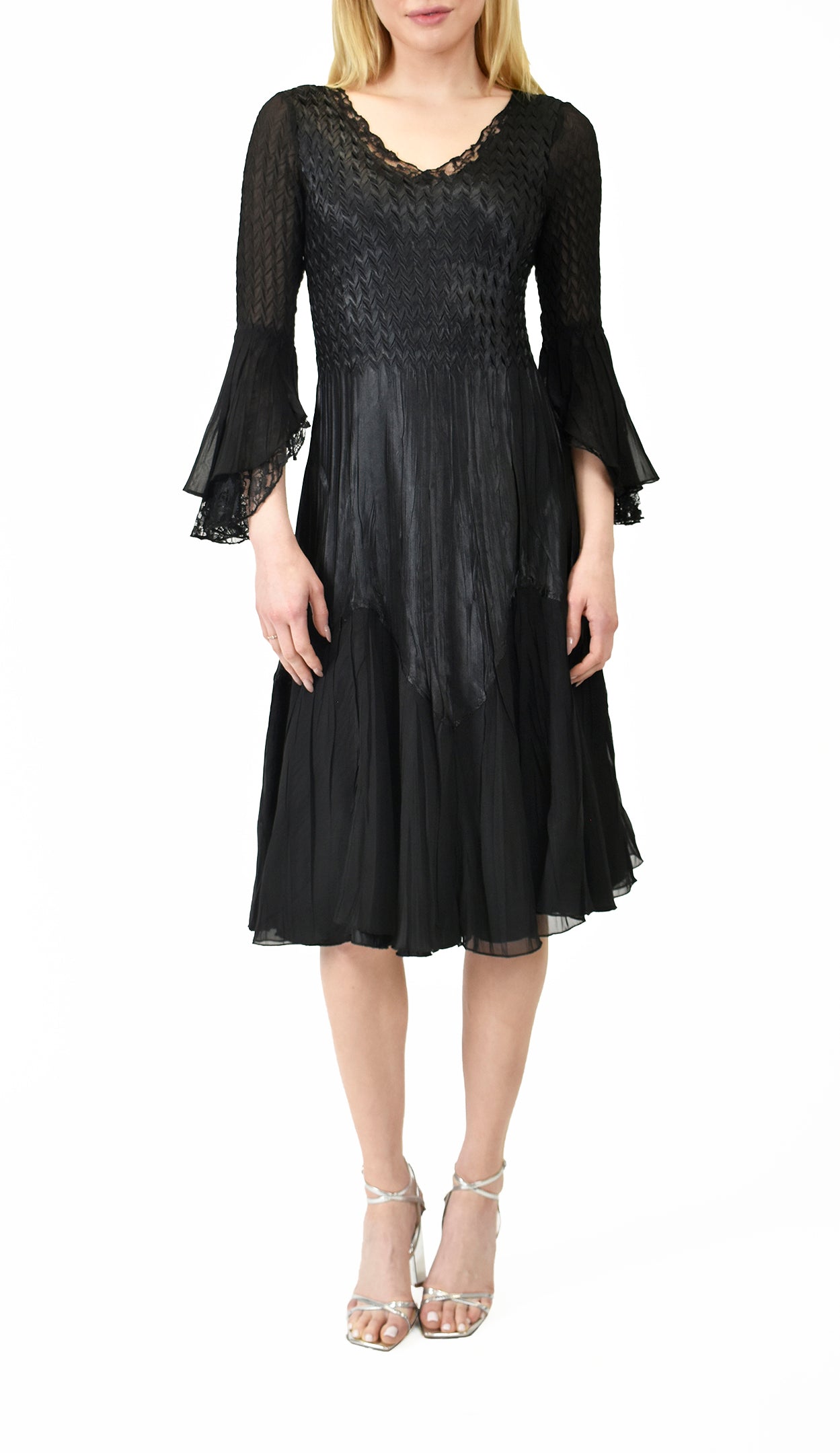 Bell Sleeve Short Dress