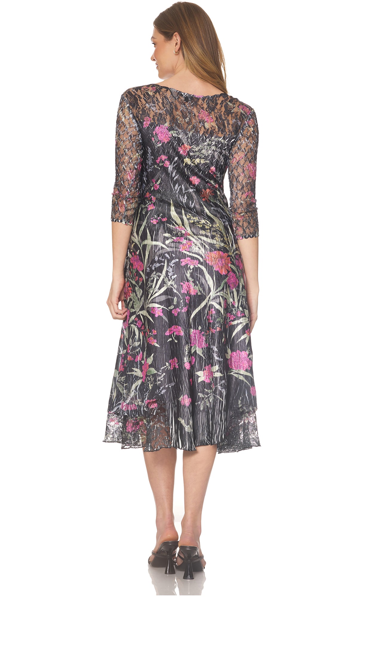 V- Neck 3/4 Sleeve Dress