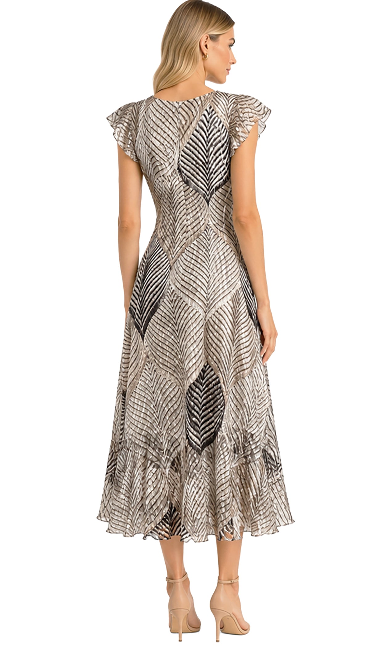 S/SLV V NECK DRESS