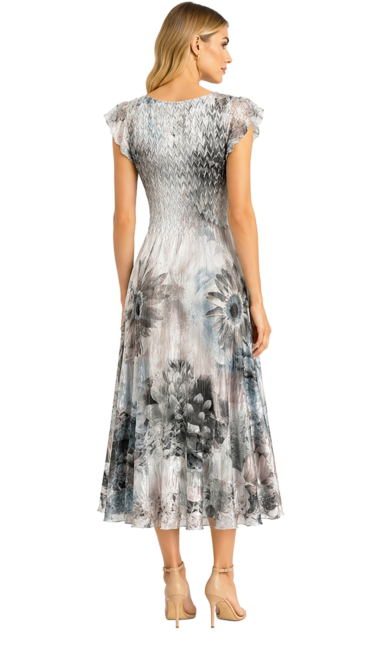 S/SLV V NECK DRESS