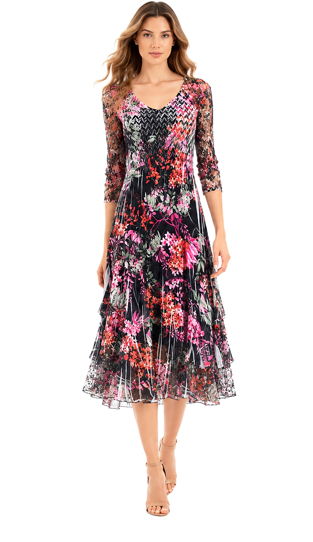 Long Sleeve Tiered Dress