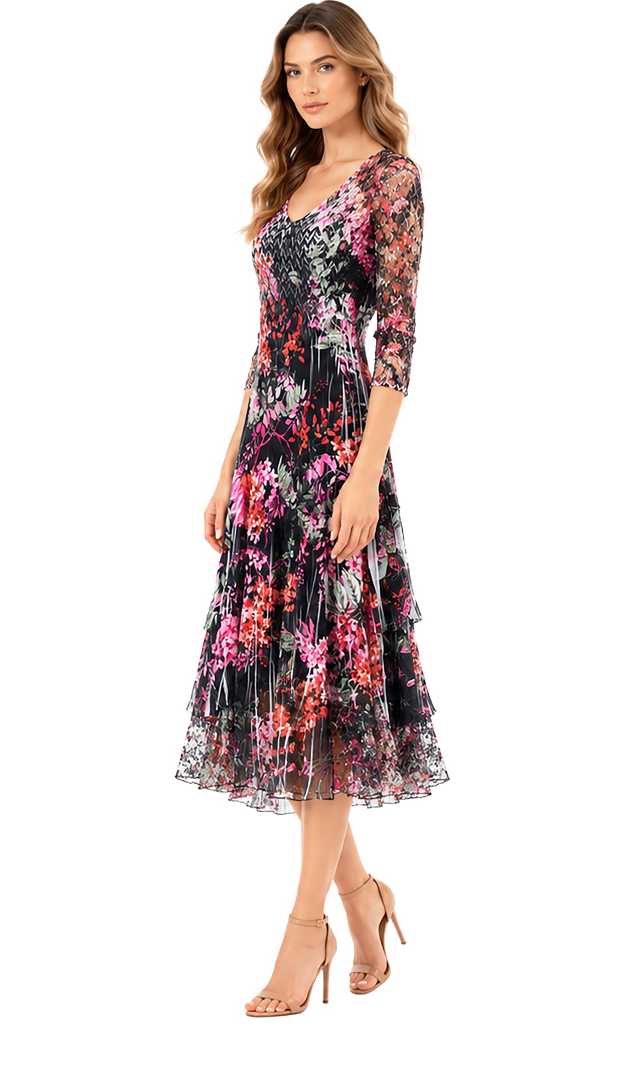 Long Sleeve Tiered Dress
