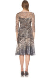 Lace V Neck Dress with Hem Inset