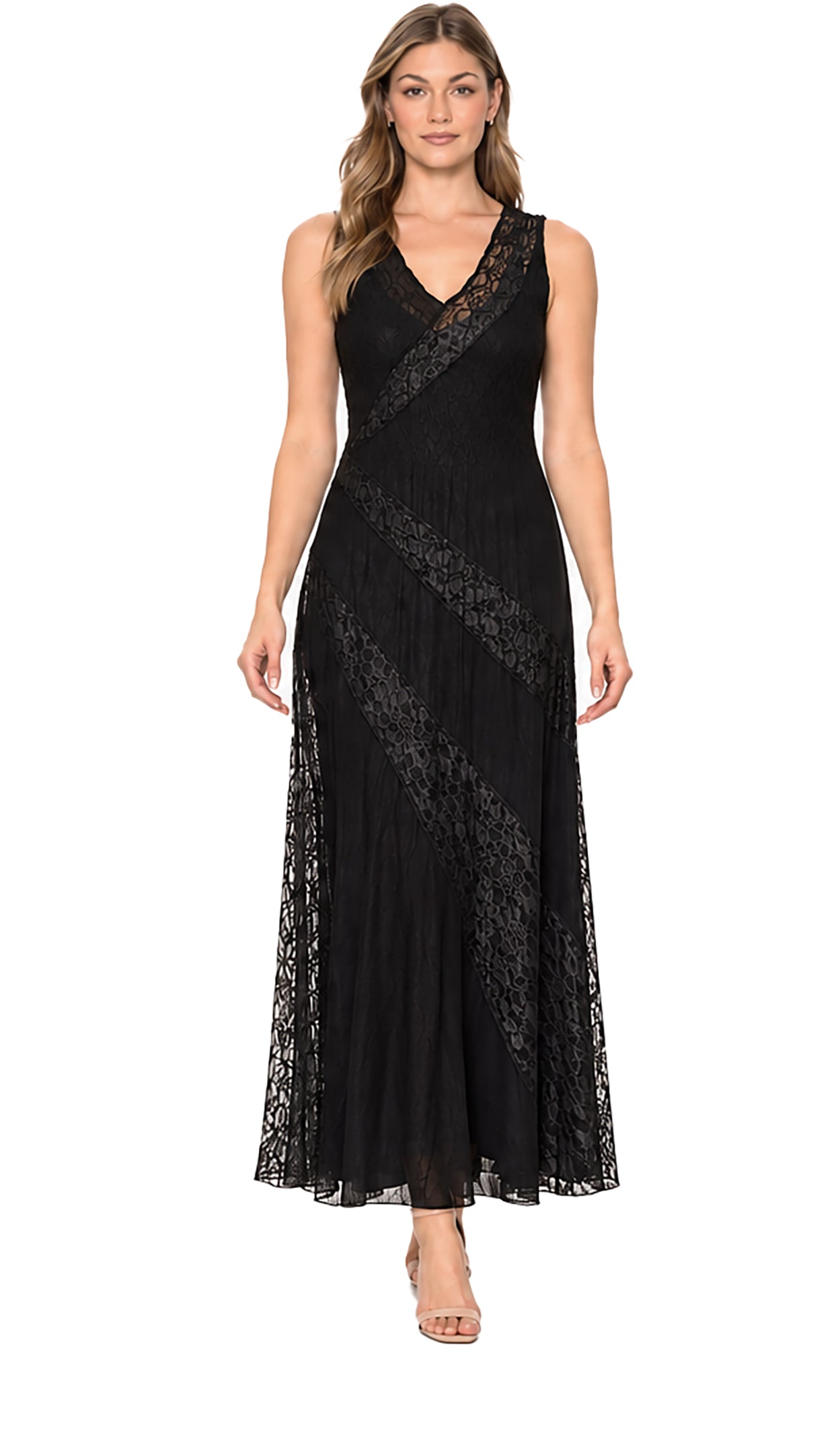 Long Chiffon/ Lace Dress