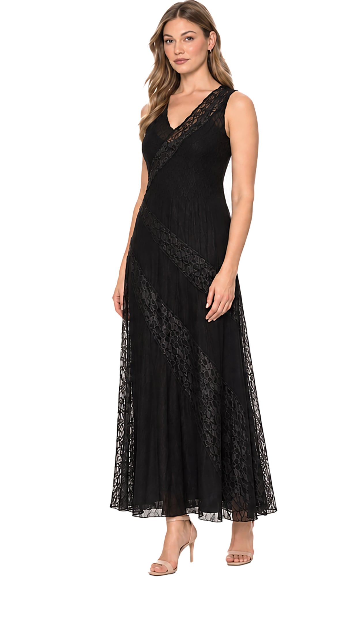 Long Chiffon/ Lace Dress