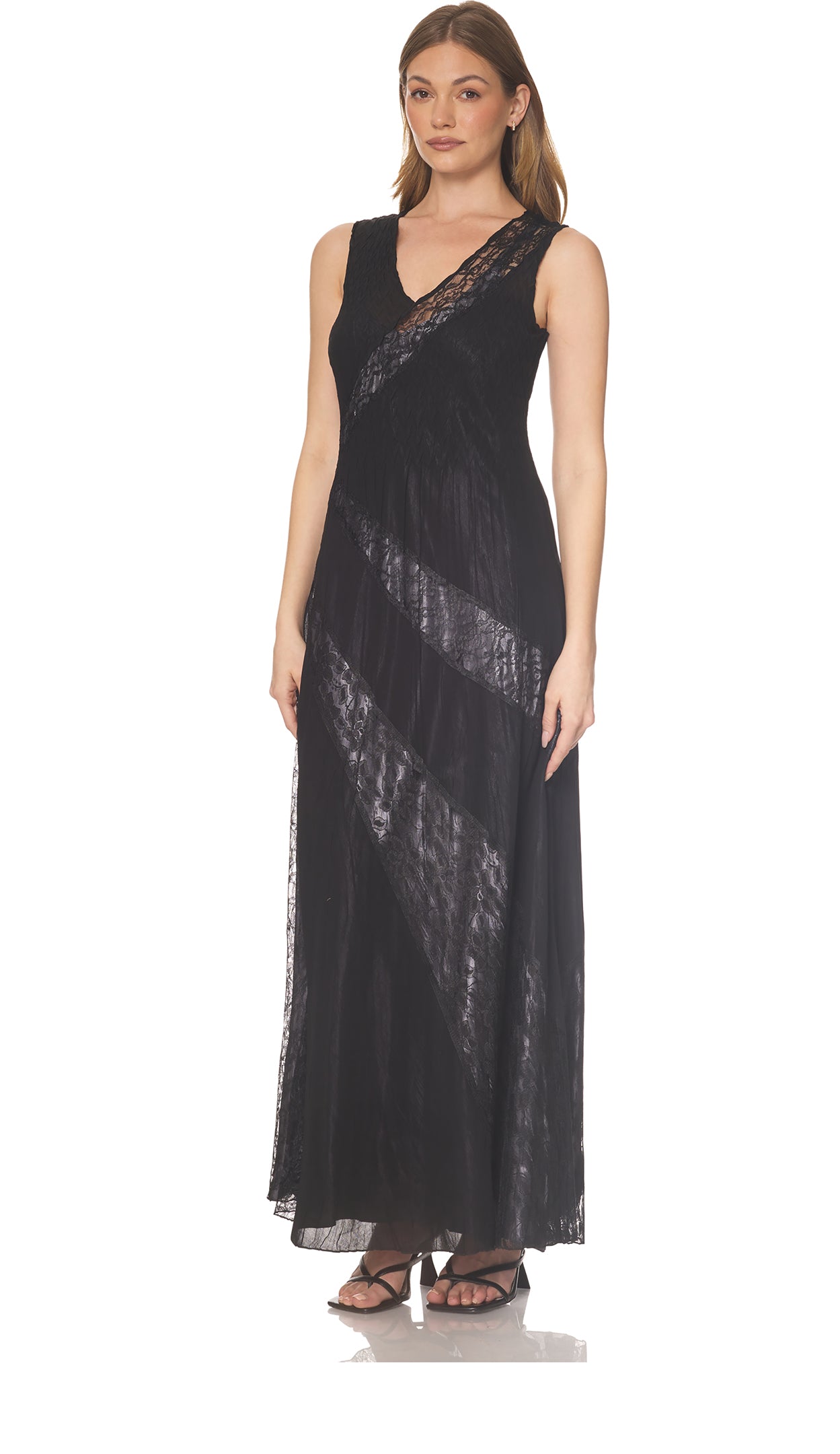 Long Chiffon/ Lace Dress