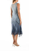 Short Chiffon Dress with Asymmetrical Ruffles