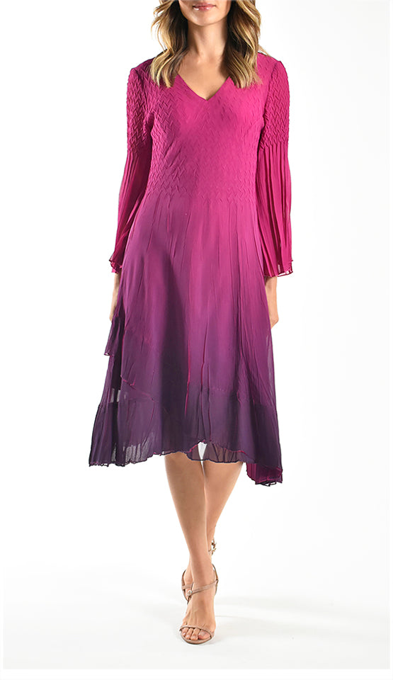 Long Sleeve Chiffon Dress
