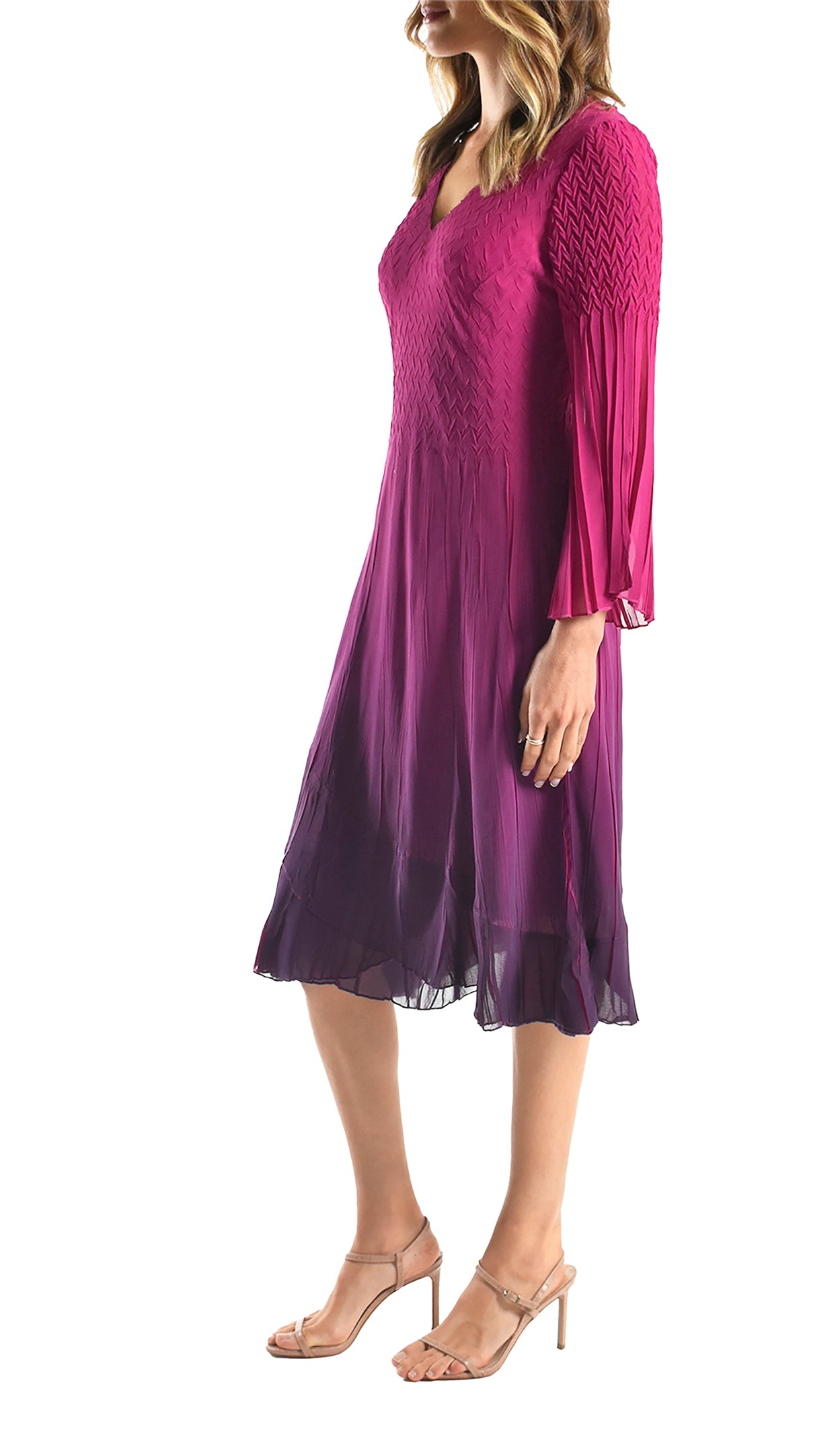 Long Sleeve Chiffon Dress