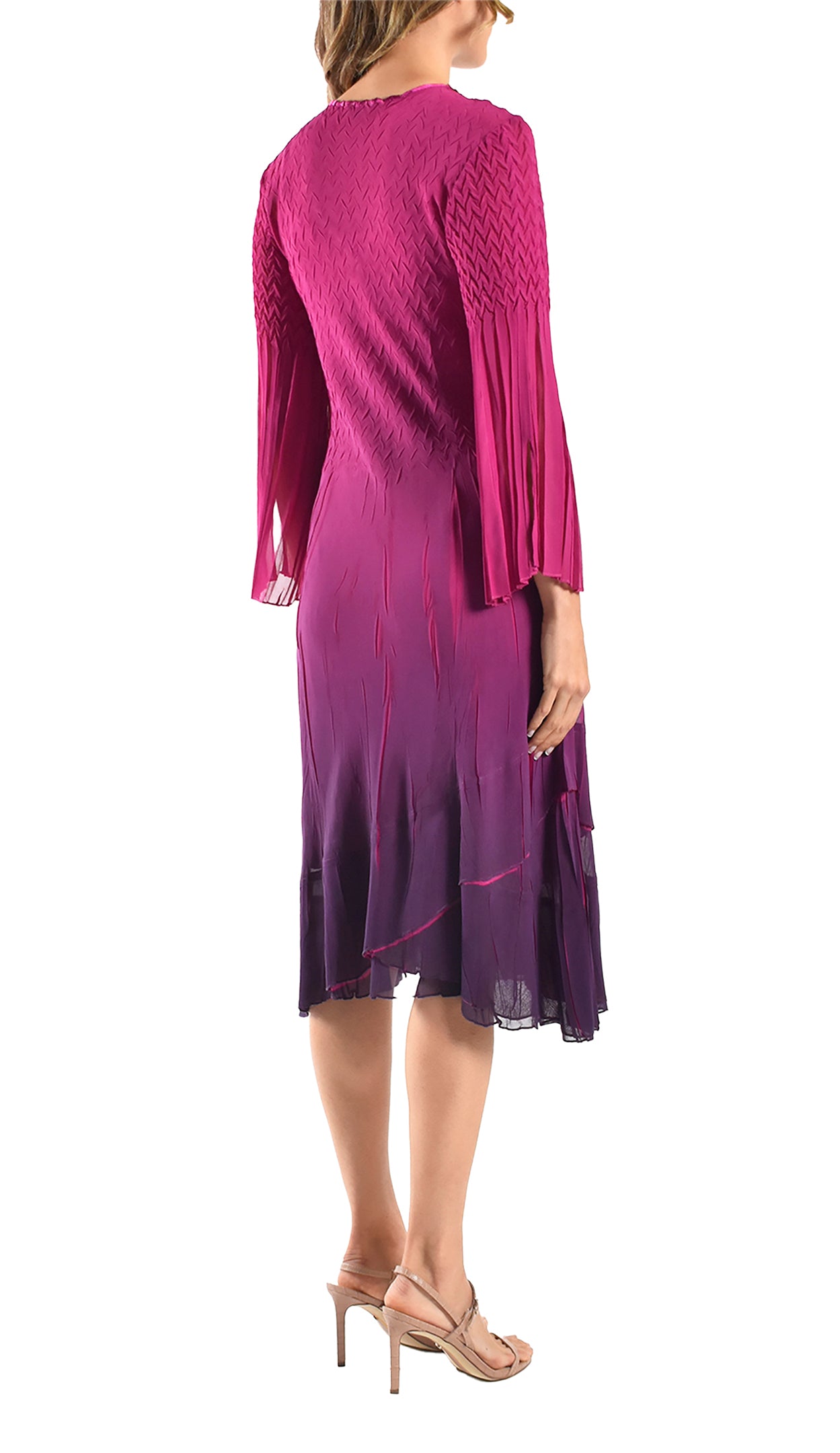 Long Sleeve Chiffon Dress