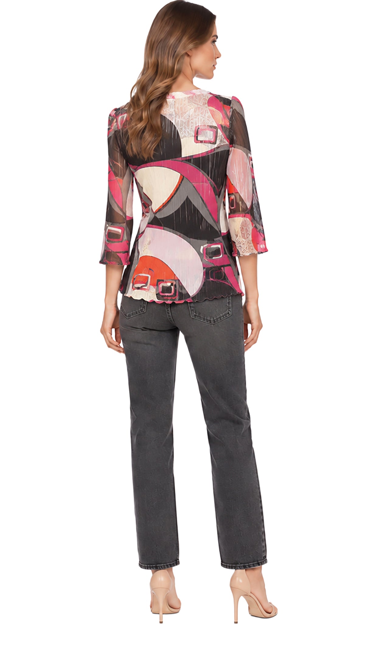 LACE BUTTON UP SHRT