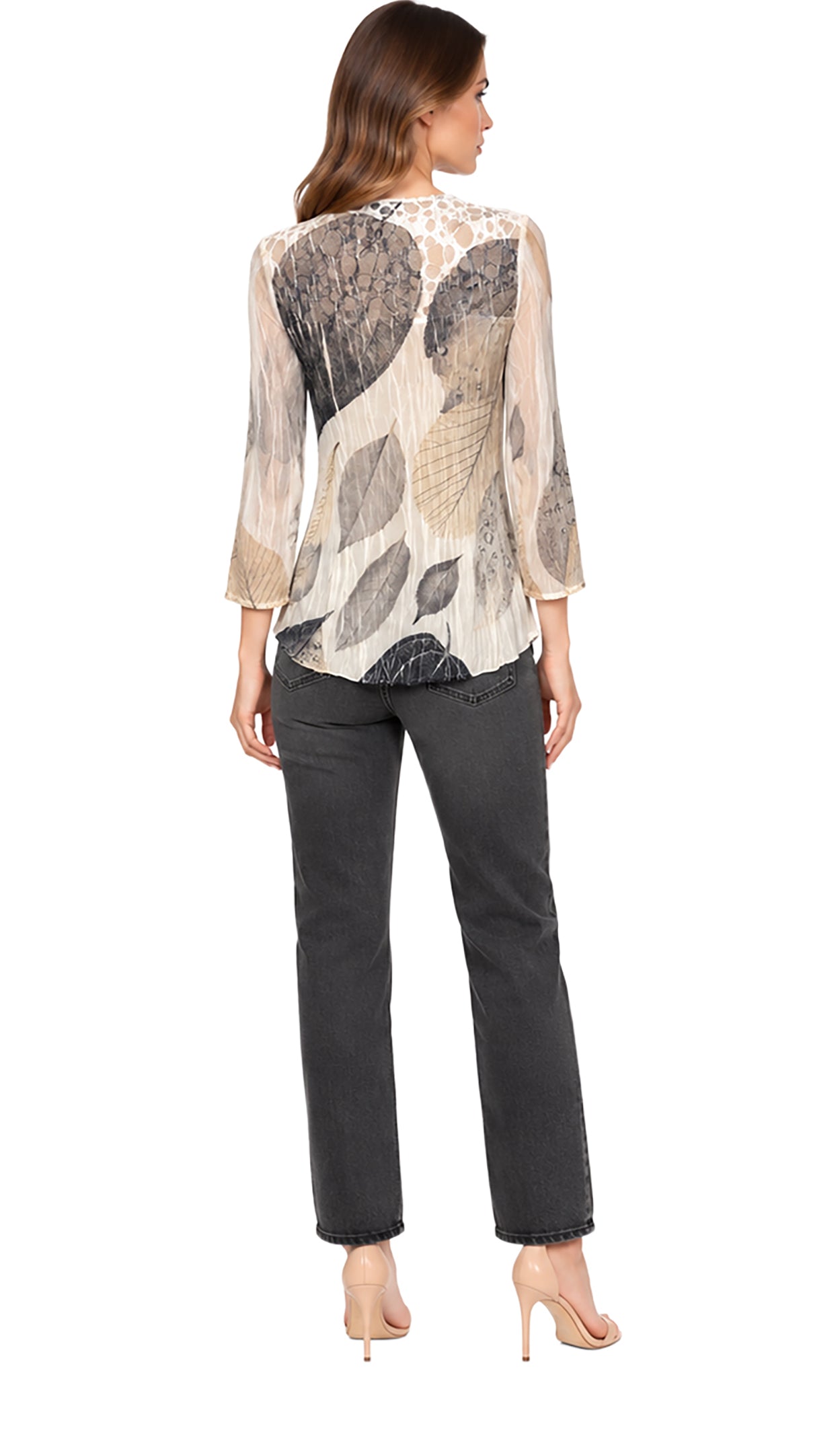 LACE BUTTON UP SHRT