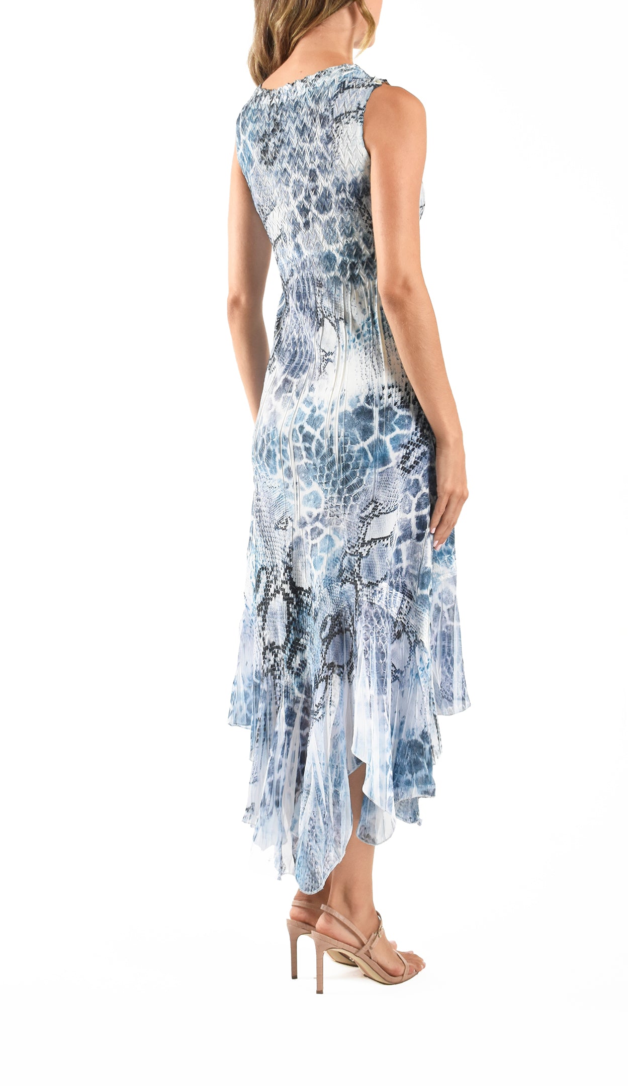 Scoop Neck Asymmetrical Hem Dress