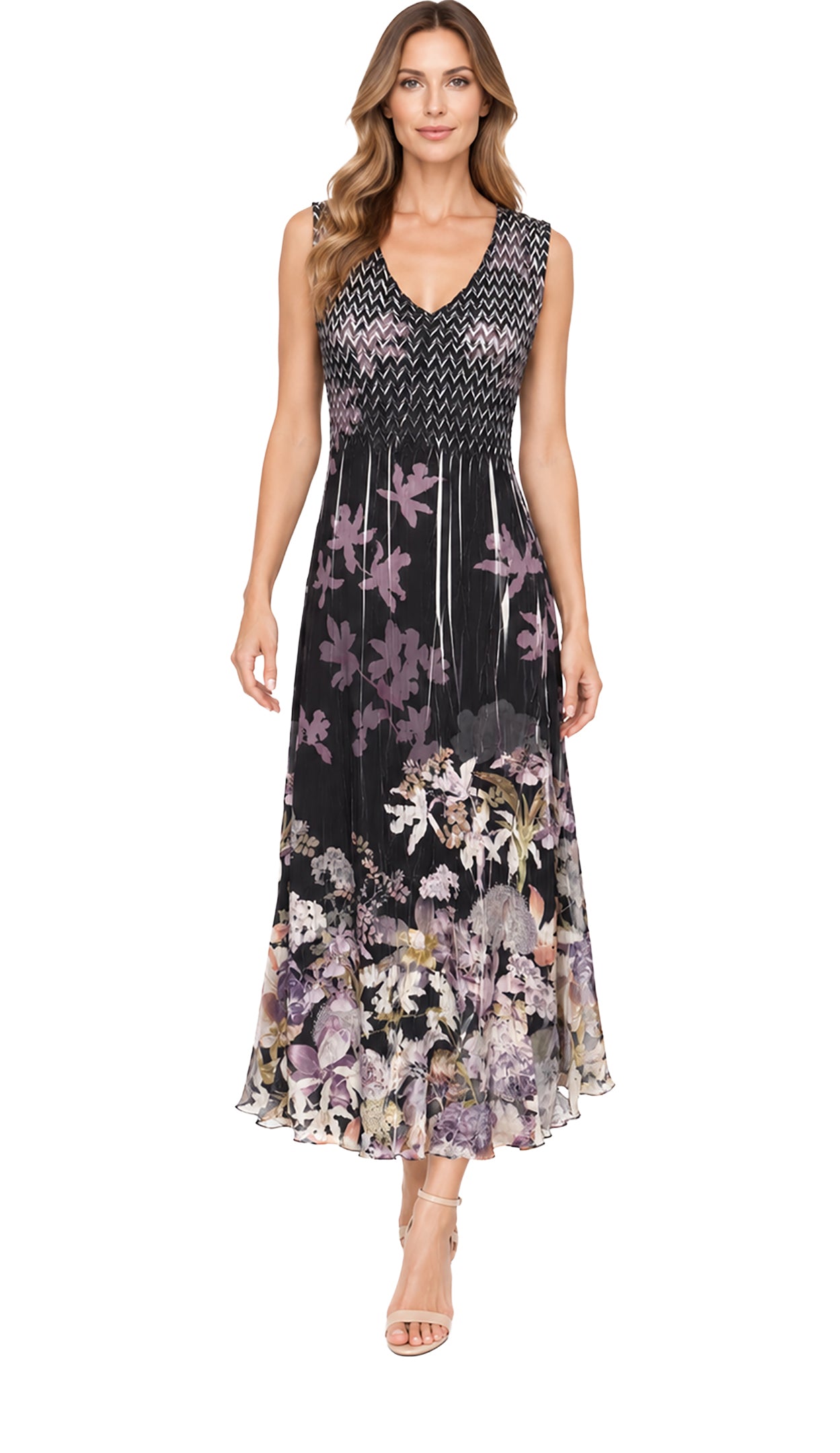 Sleeveless V-Neck Dress