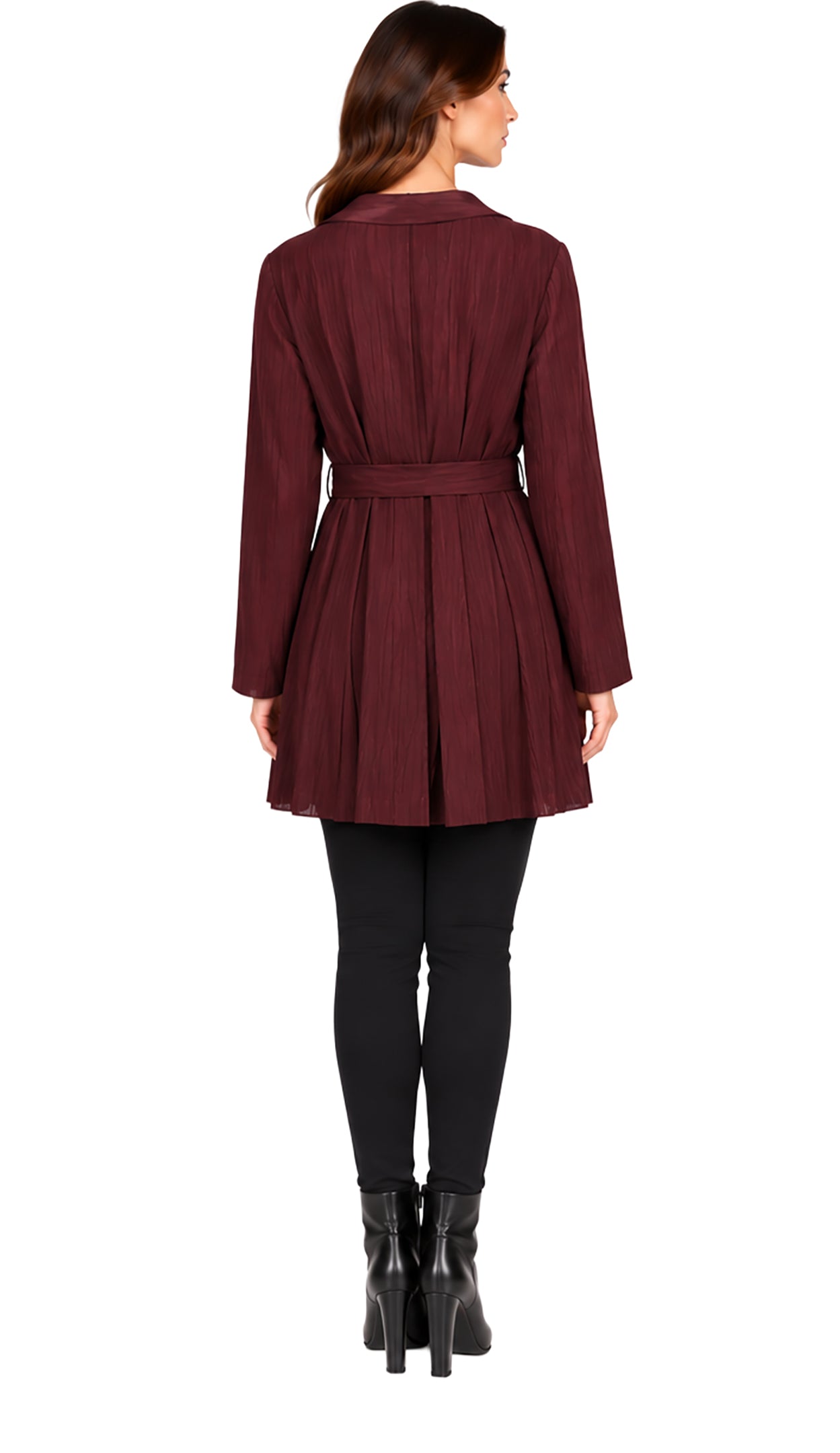 Pleated Short Trench Coat