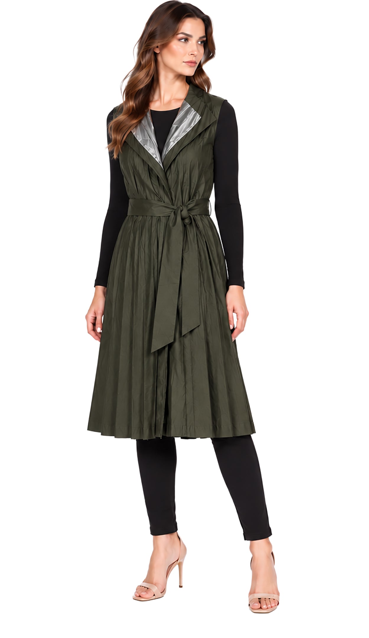 Belted Long Vest