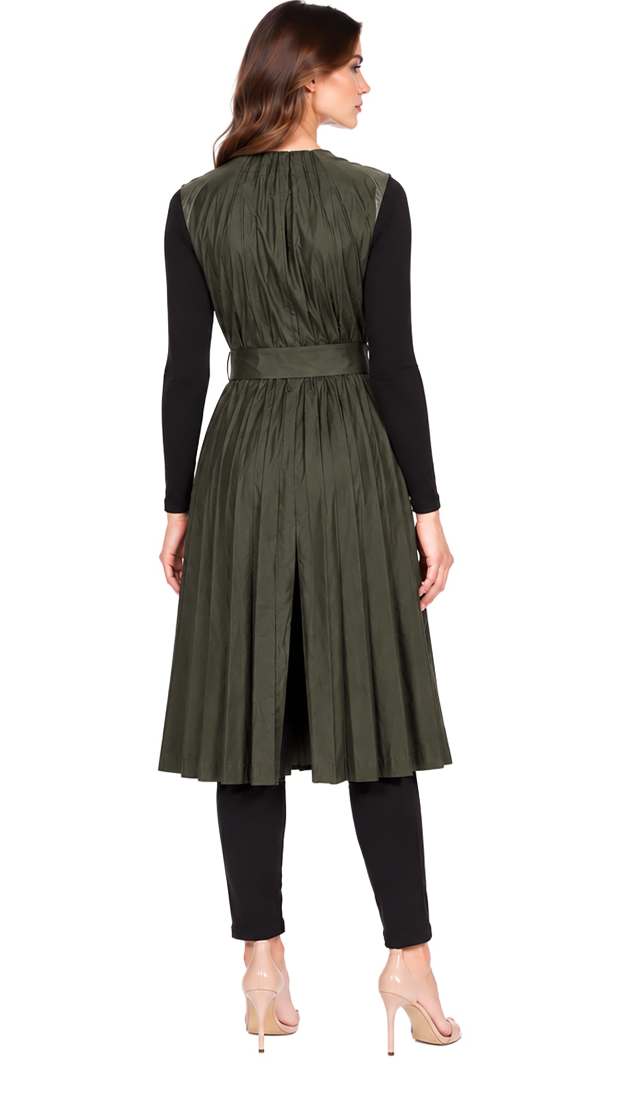 Belted Long Vest